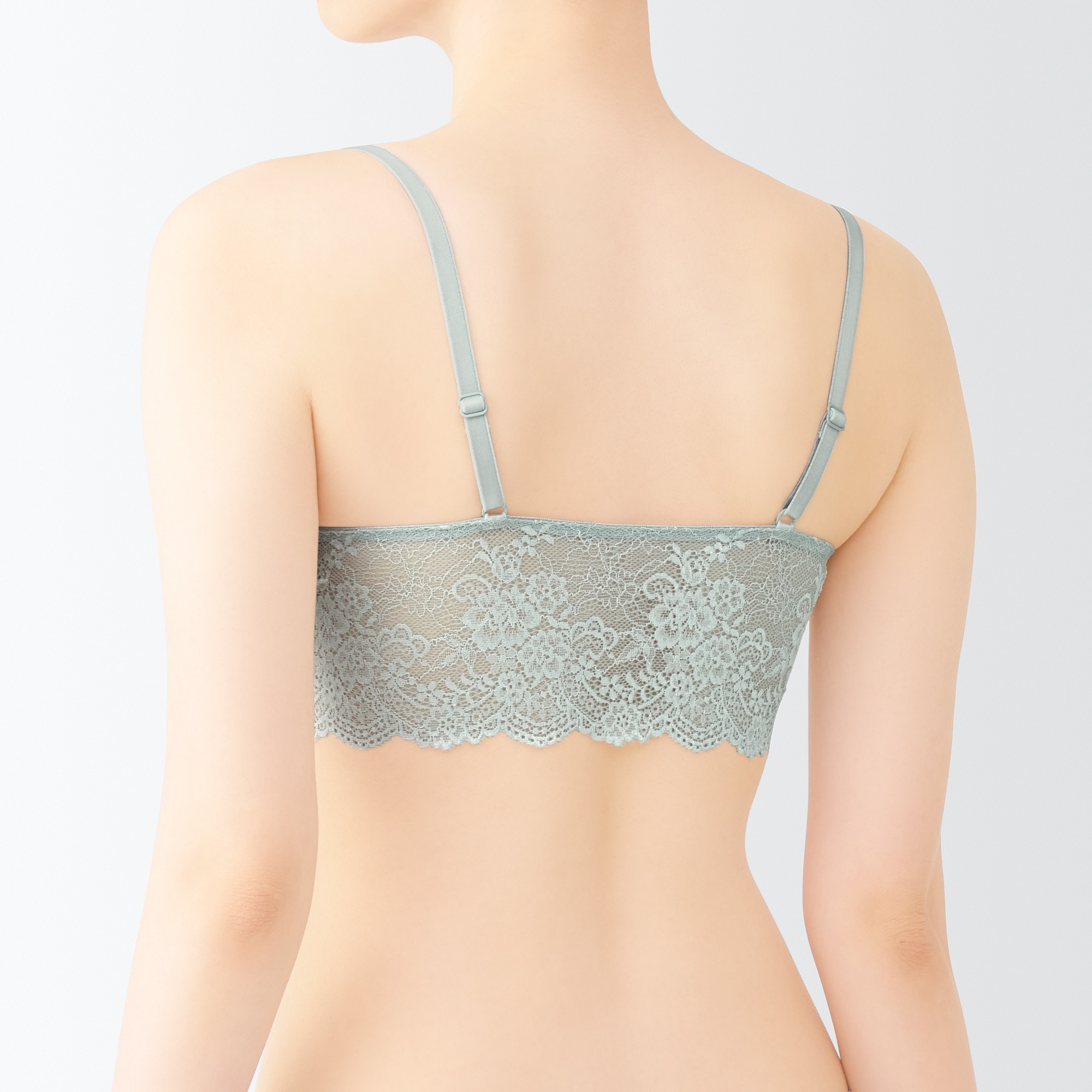 Women's Made from leftover yarn Small floral lace bra