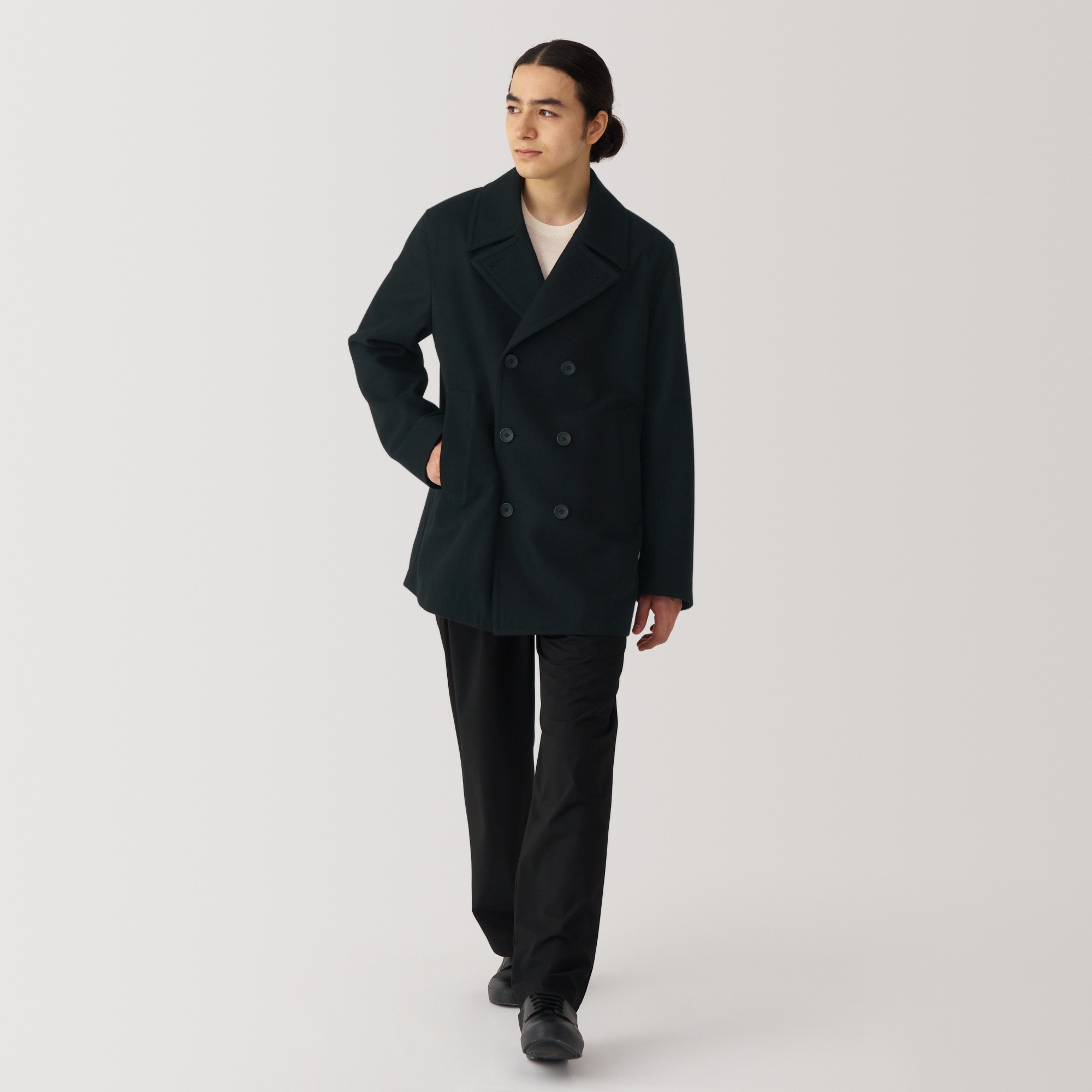 Reclaimed wool blend Pea coat