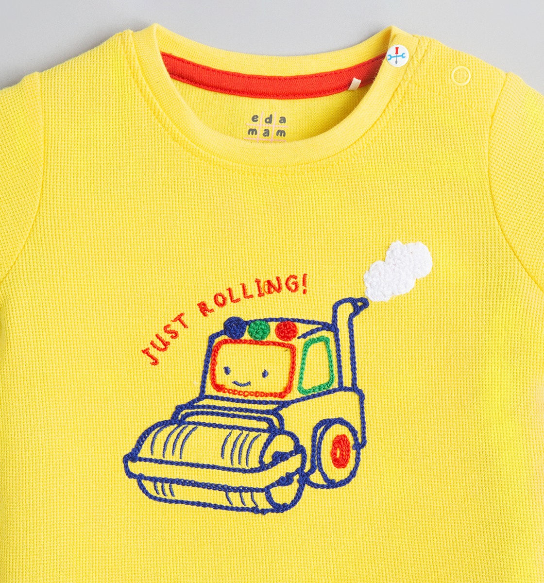 Baby Boys Waffle Embroidered T-Shirt