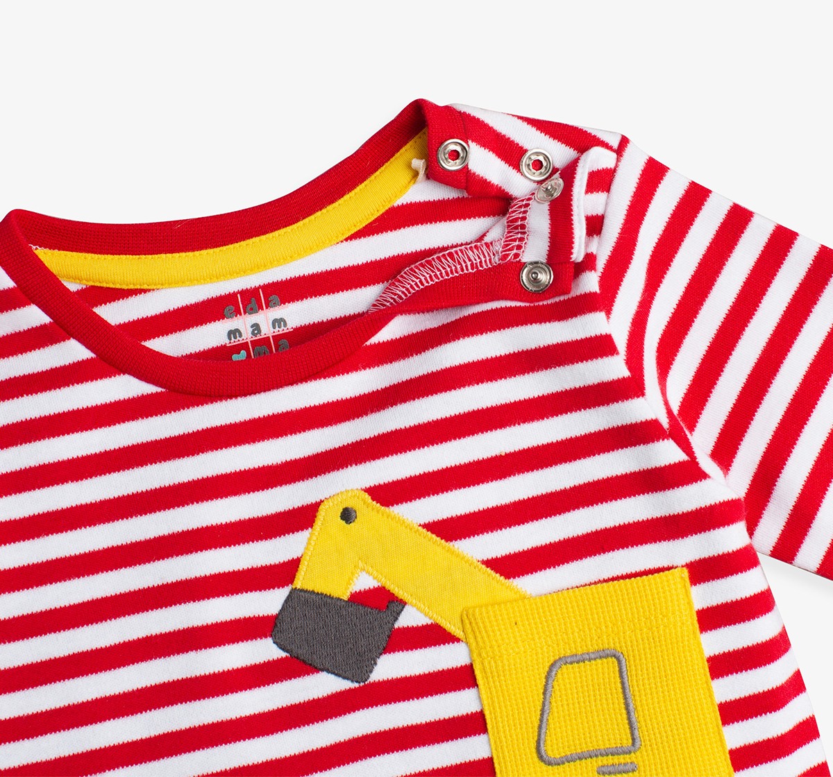 Baby Boys Striped T-Shirt With Pocket