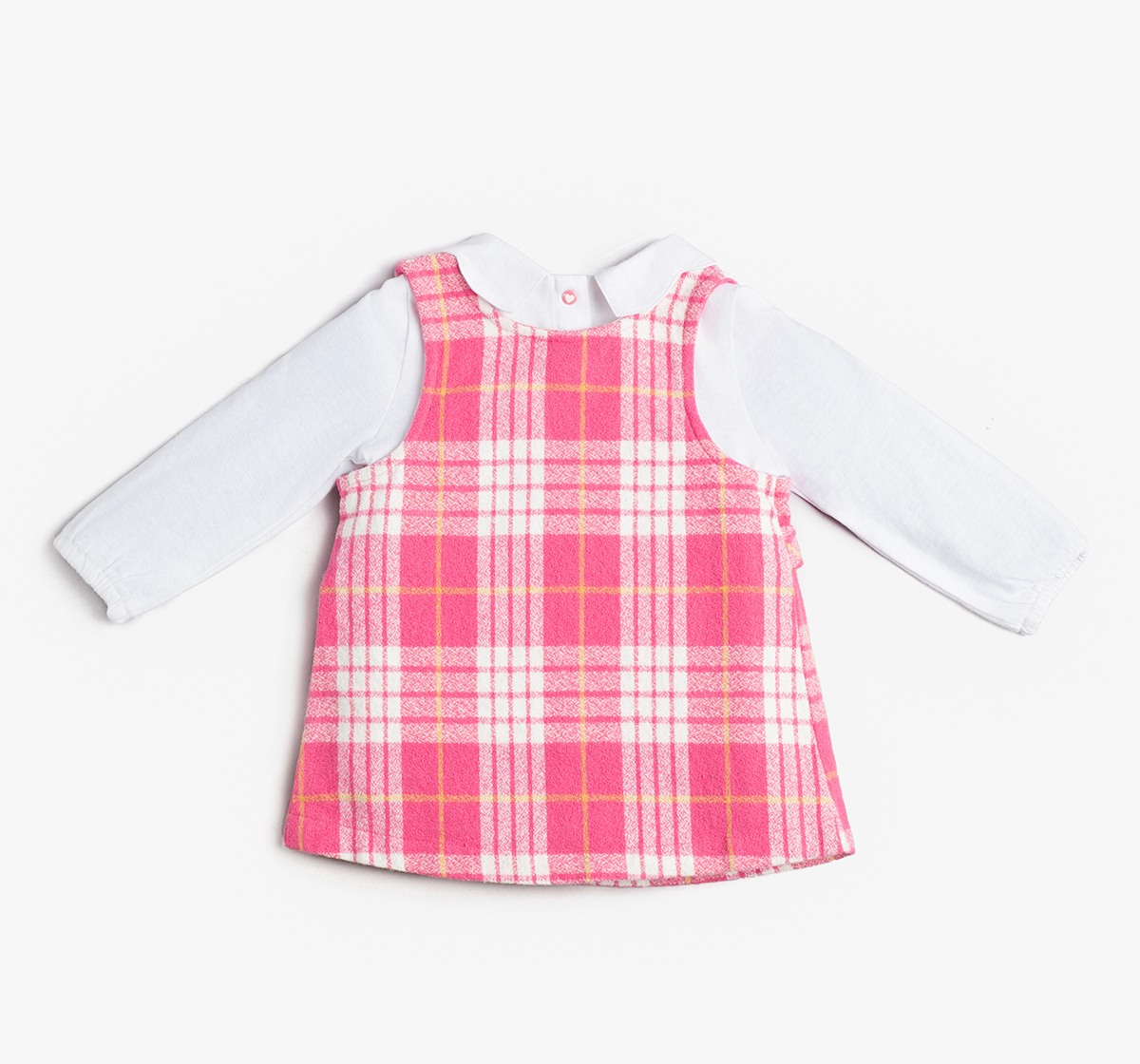 Baby Girls Pinafore Dress With T Shirt