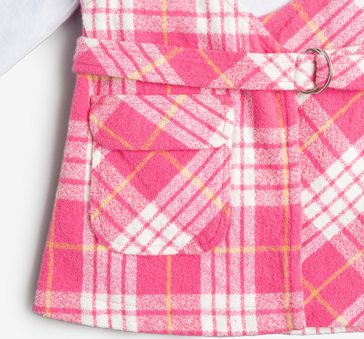 Baby Girls Pinafore Dress With T Shirt