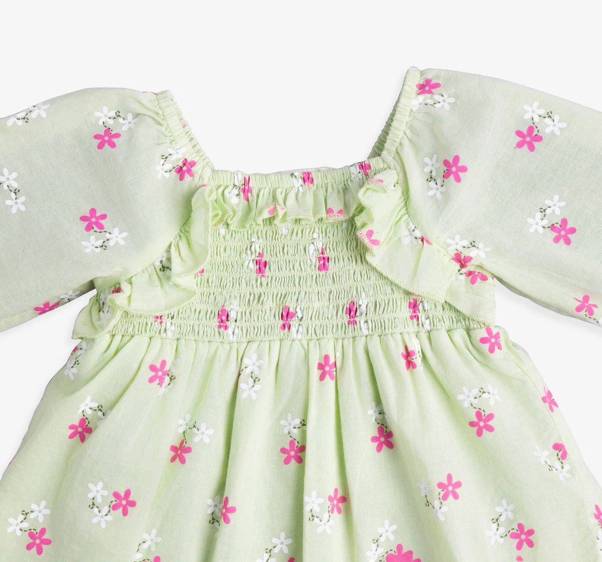 Baby Girls Printed Dress With Bloomer