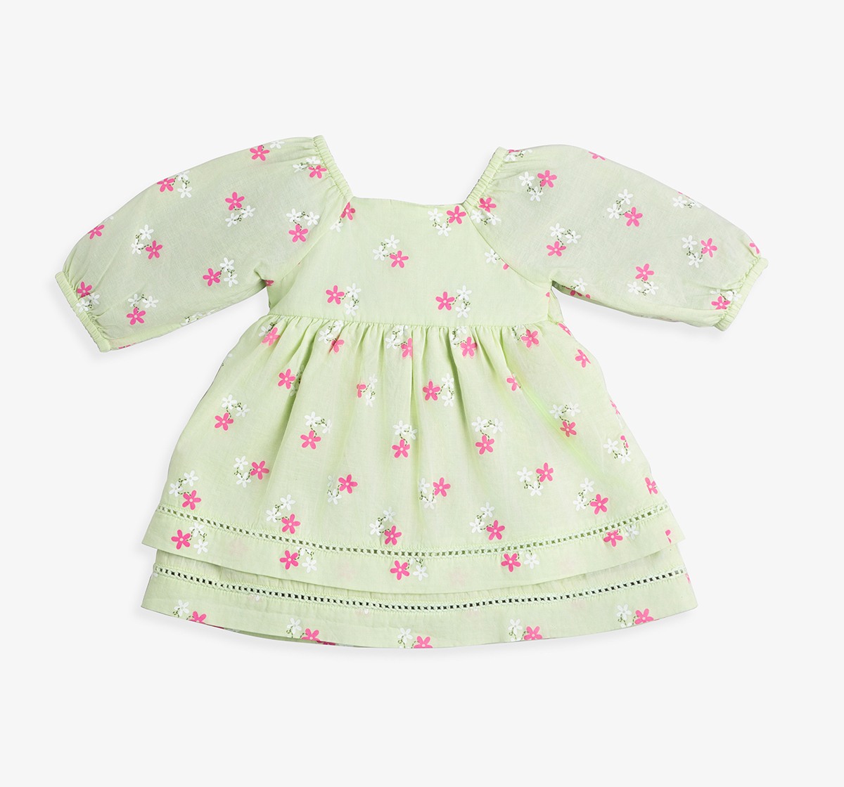 Baby Girls Printed Dress With Bloomer