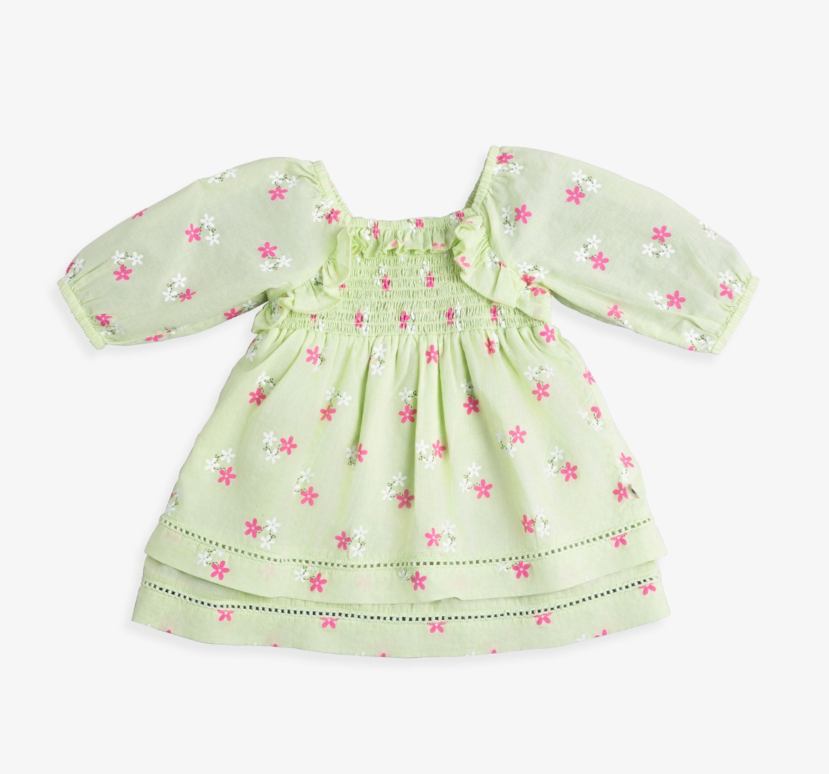 Baby Girls Printed Dress With Bloomer