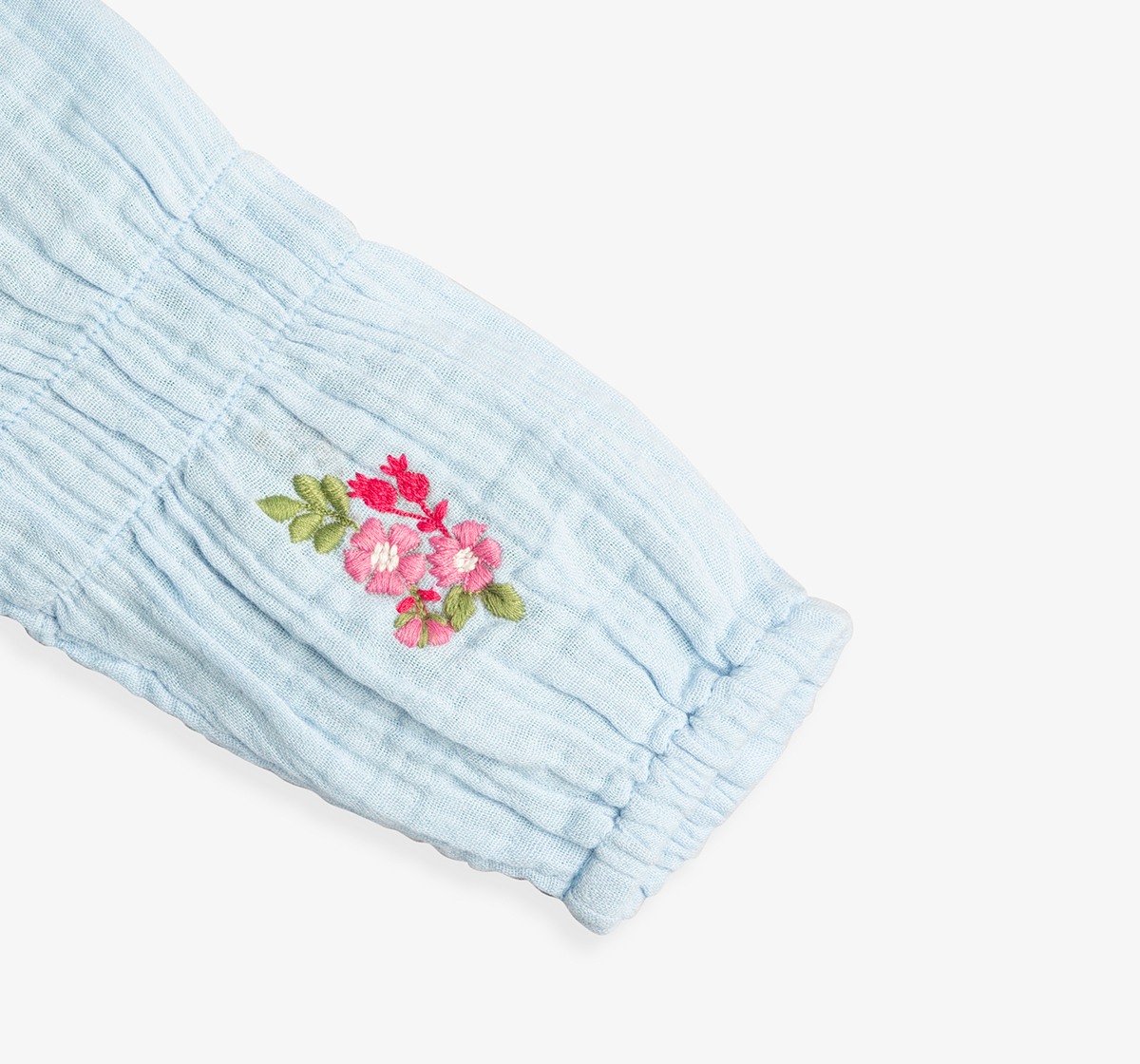 Baby Girls Sleeve Embroidered Dress With Bloomer