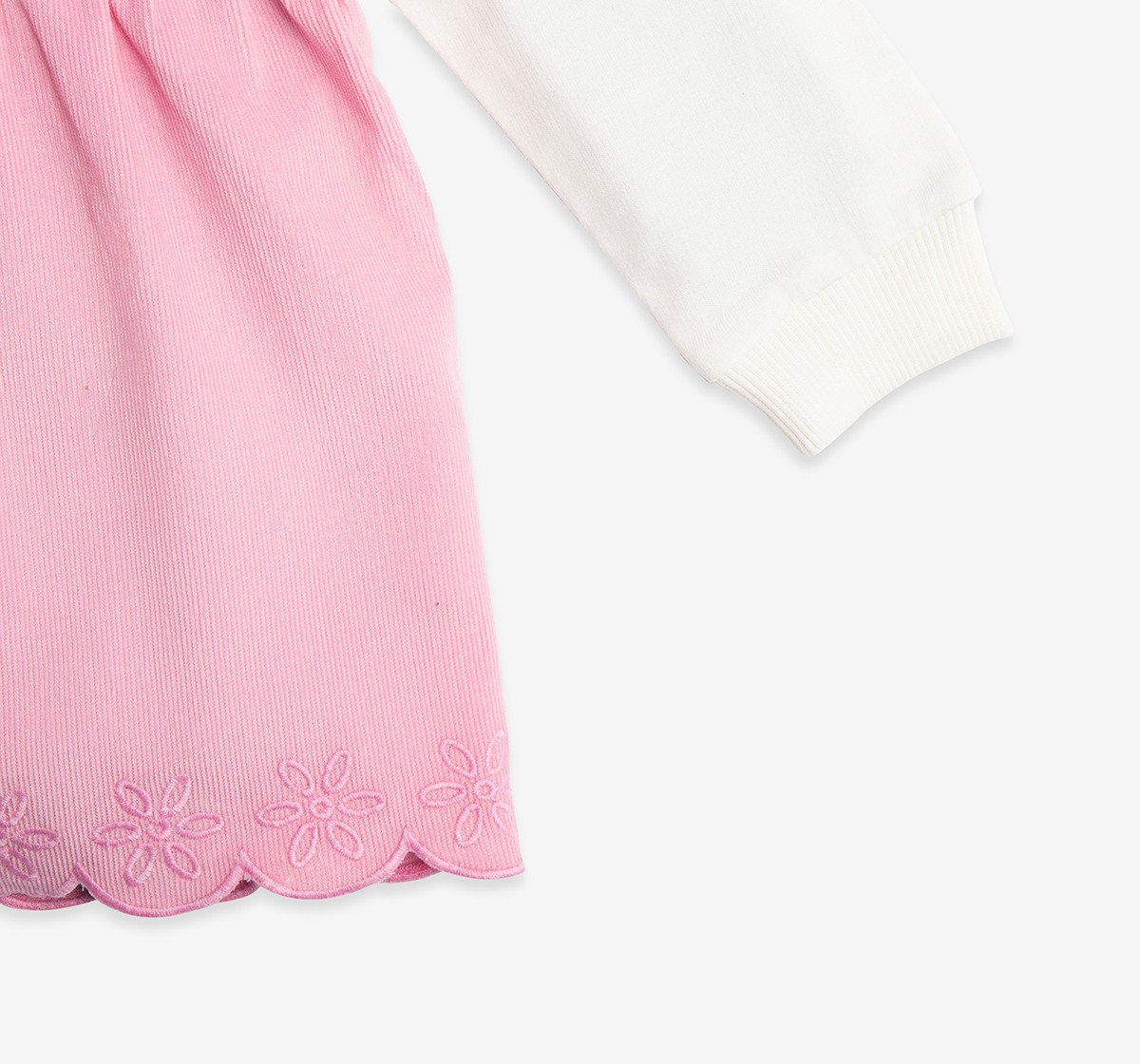 Infant Girls Printed Corduroy Dress With Bloomer