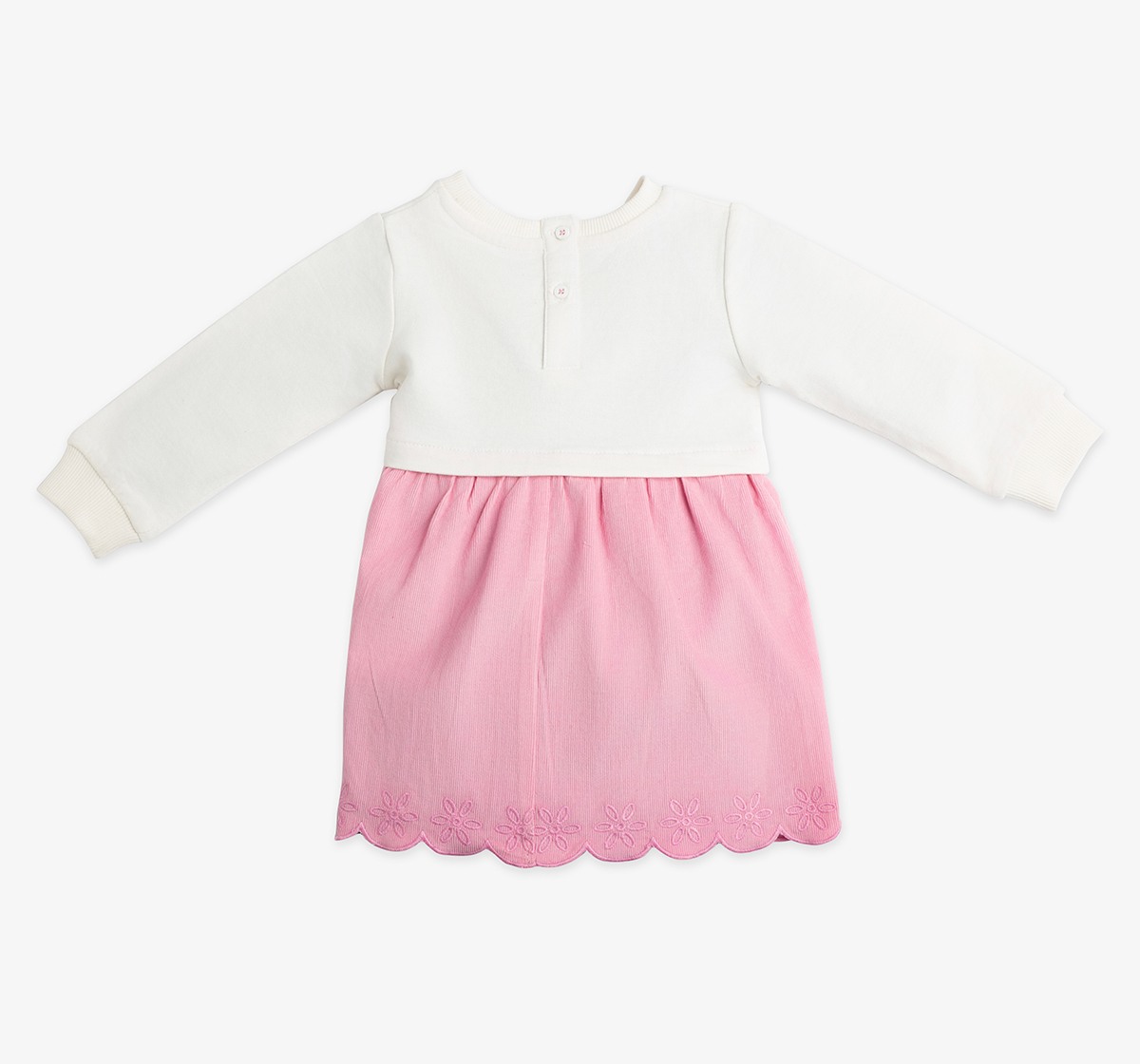 Infant Girls Printed Corduroy Dress With Bloomer