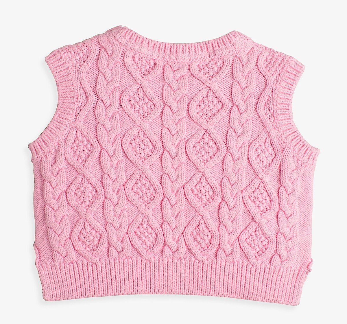 Baby Girls Floral Printed Dress With Flatknit Vest & Bloomer