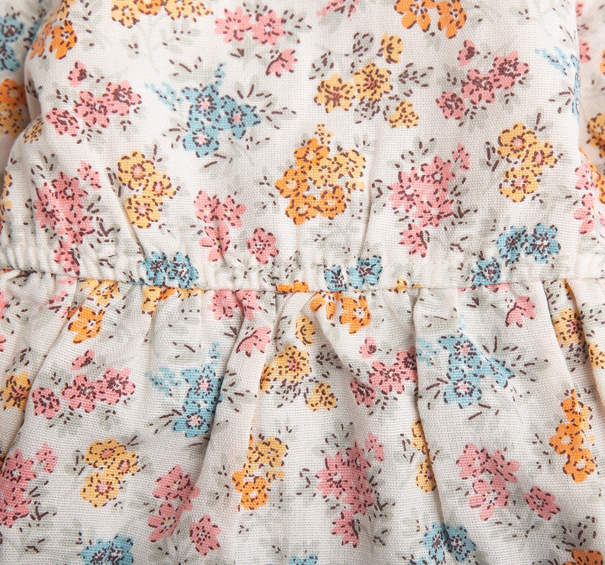 Infant Girls Floral Printed Dress With Bloomer