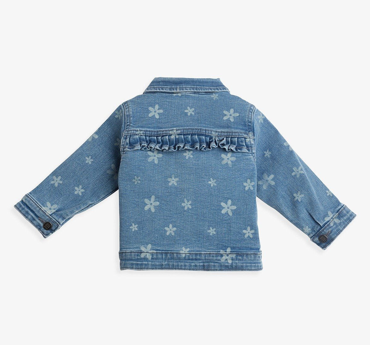 Infant Girls Floral Printed Denim Jacket