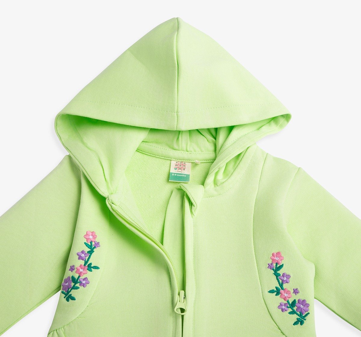 Infant Girls Hooded Embroidered Jacket