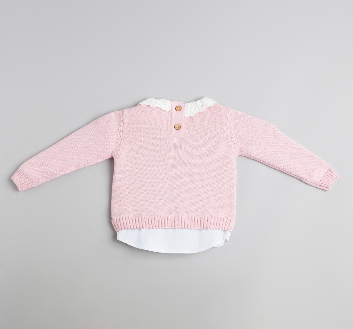 Baby Girls Mock Layer Sweater With Beanie