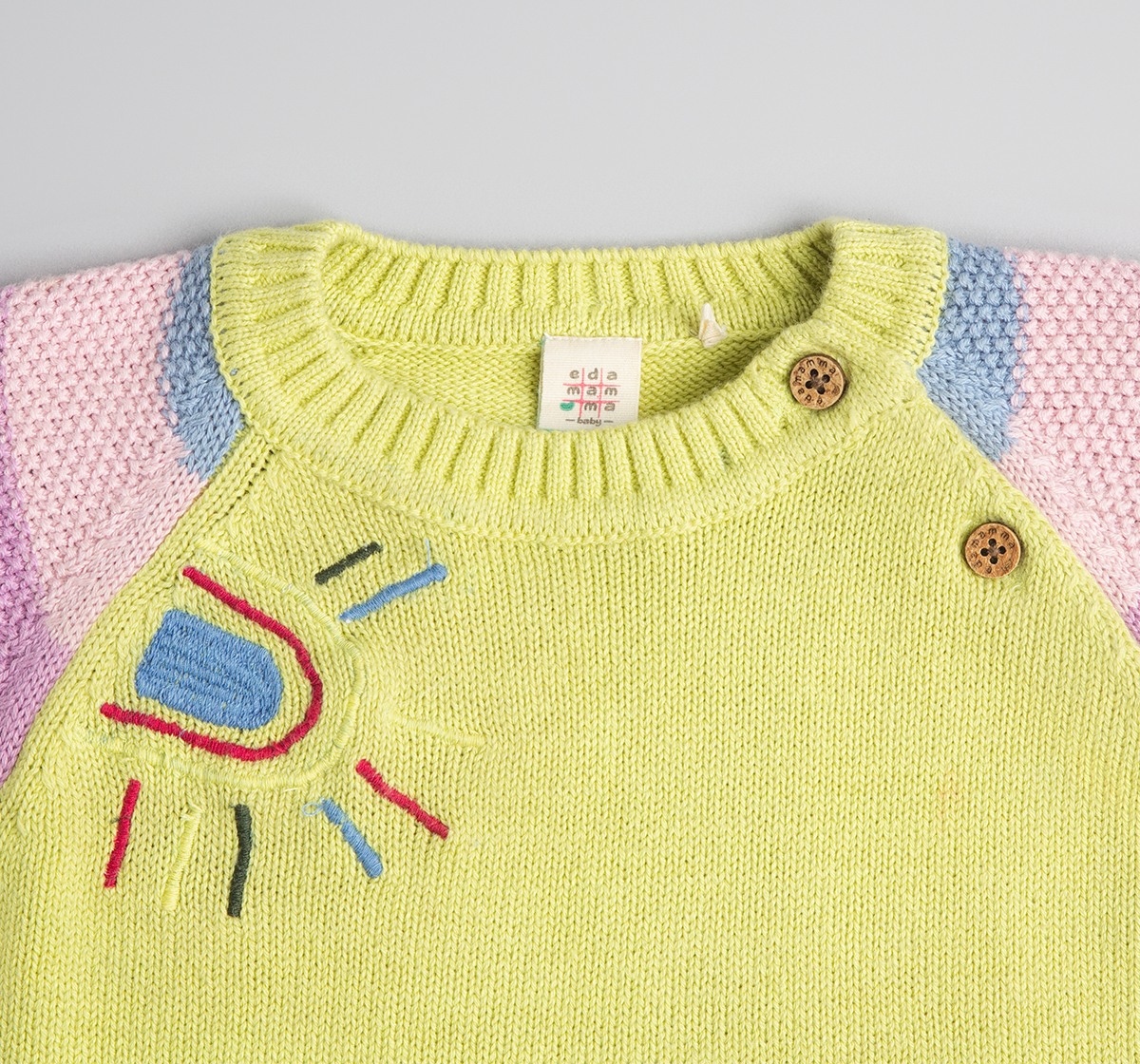 Baby Girls Sweater With Multicolor Striper