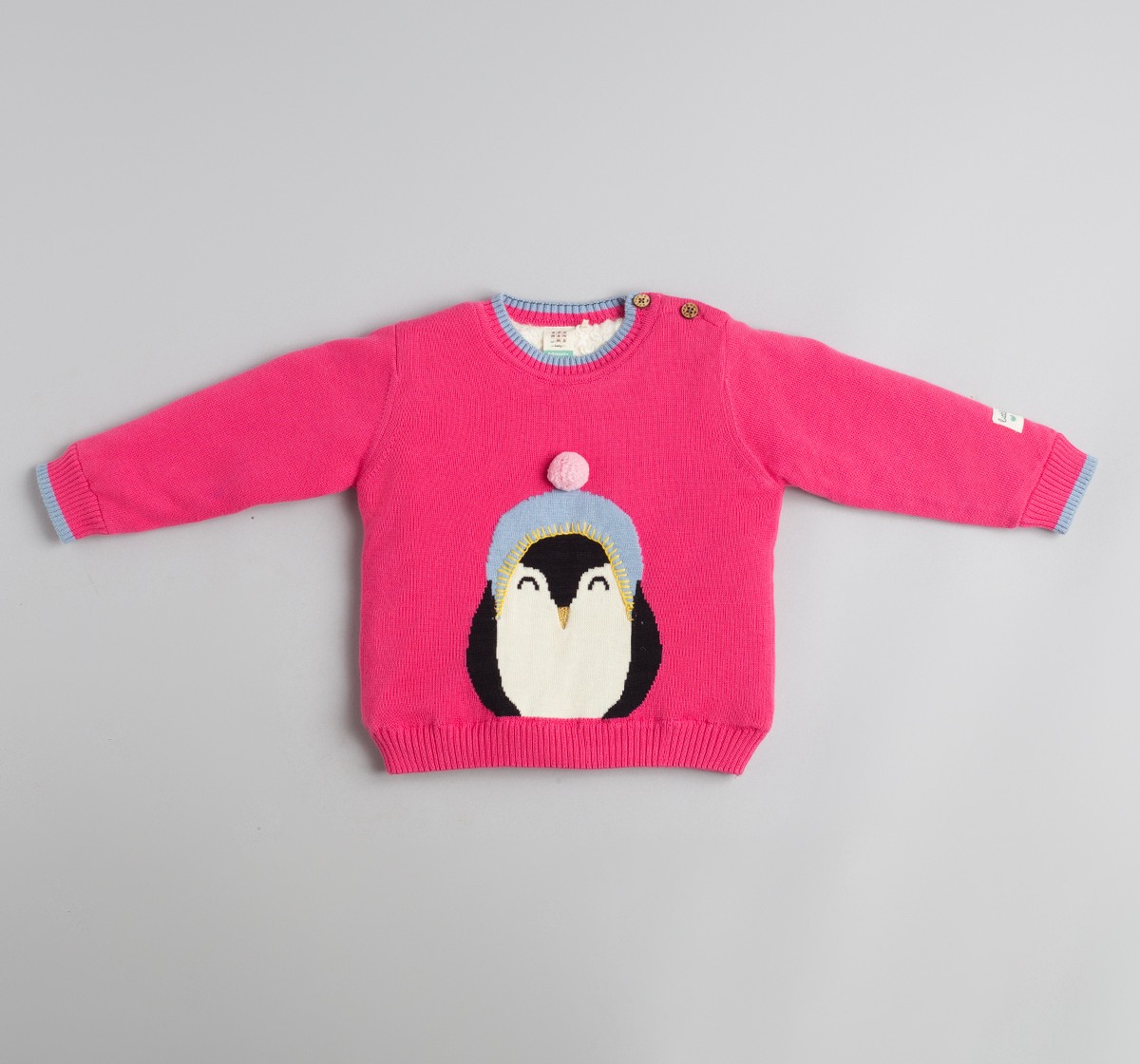 Baby Girls Character Sweater With Beanie