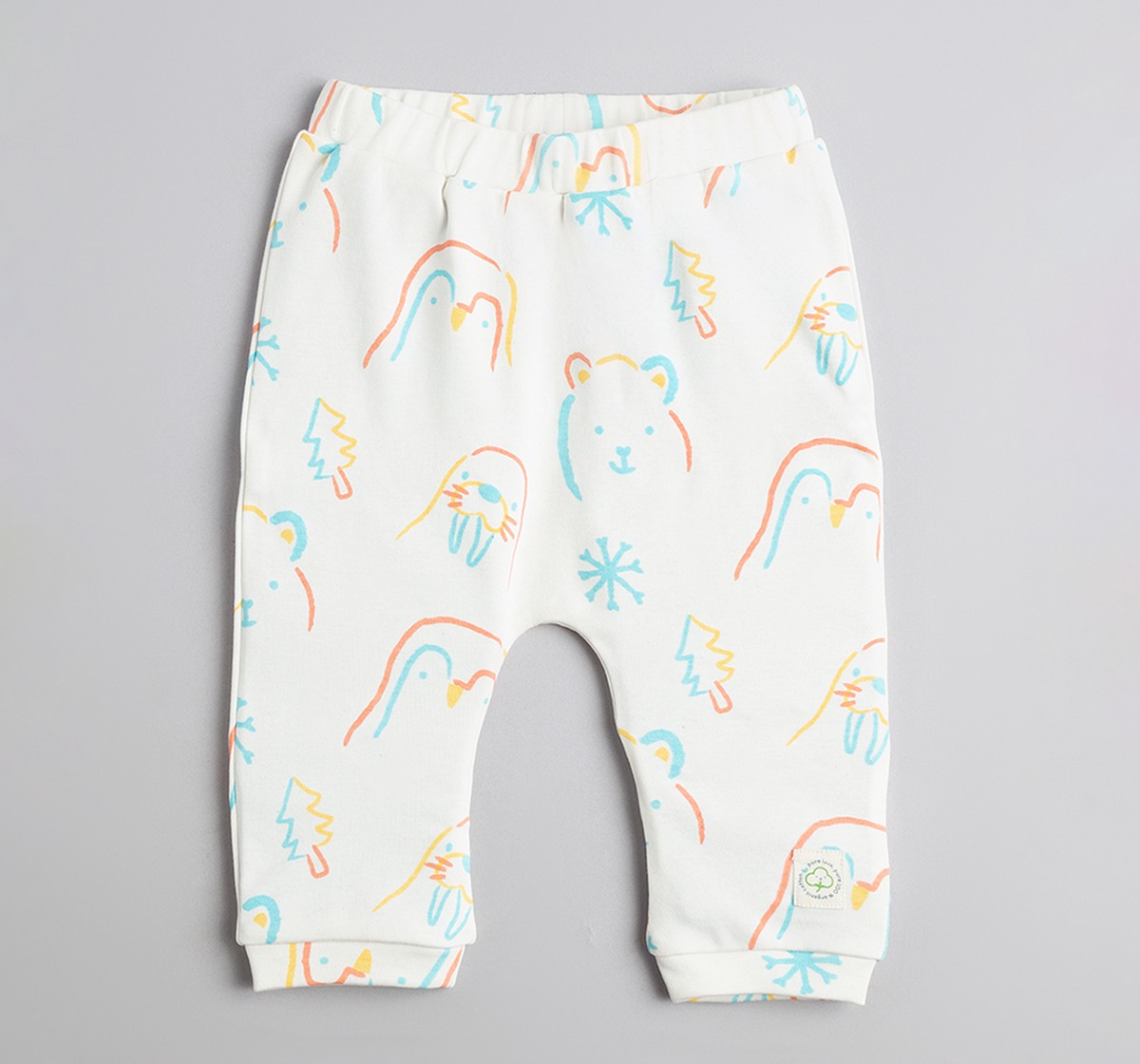 Baby Unisex Organic Cotton Printed Joggers (Pack Of 2)