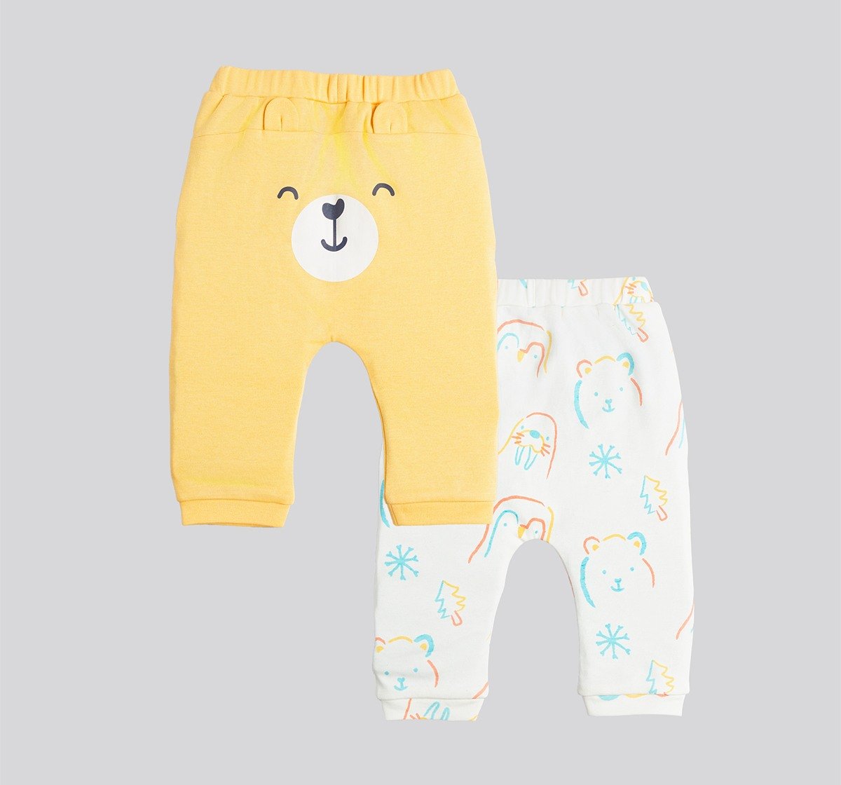 Baby Unisex Organic Cotton Printed Joggers (Pack Of 2)