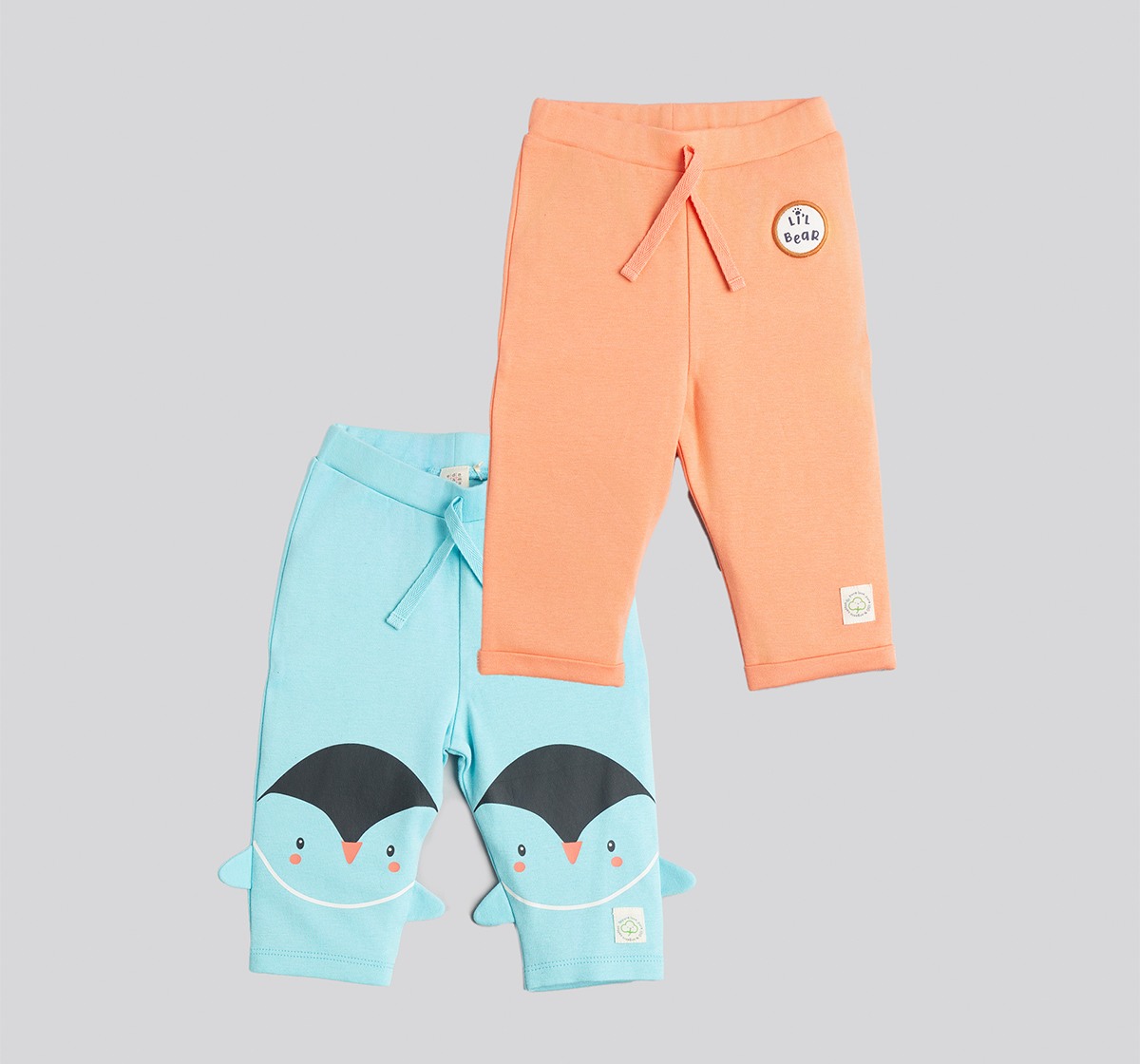 Baby Unisex Printed & Applique Joggers - Pack Of 2