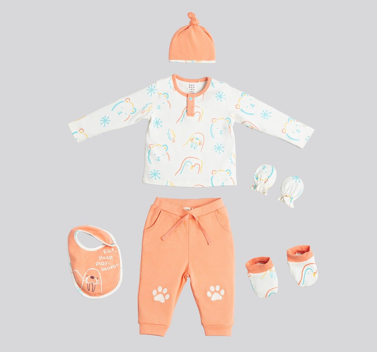 Baby Unisex Clothing Gift Set - 6 Pcs