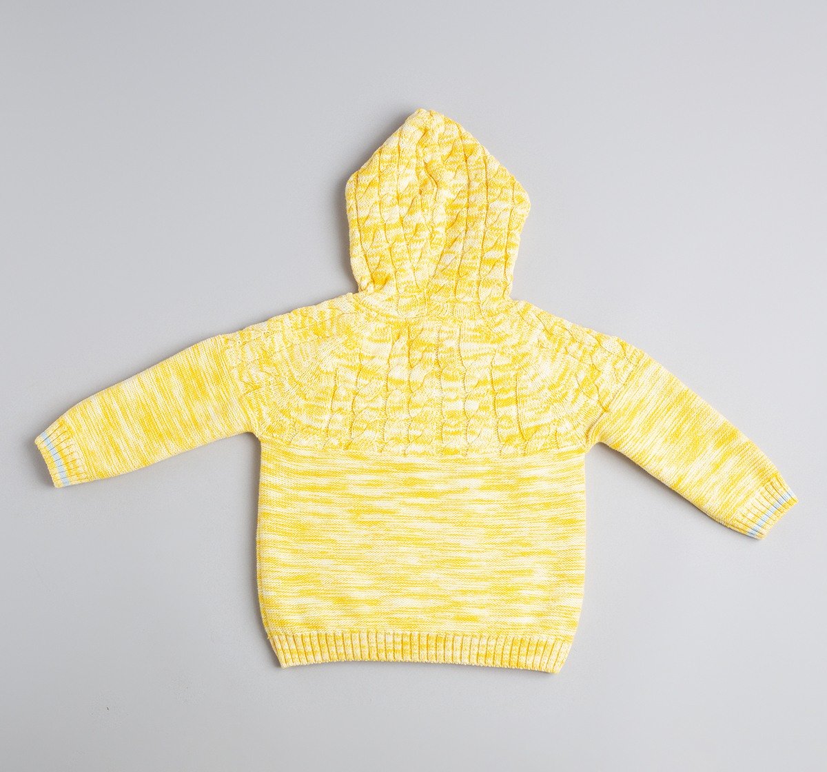 Baby Unisex Hooded Sweater With Cabling