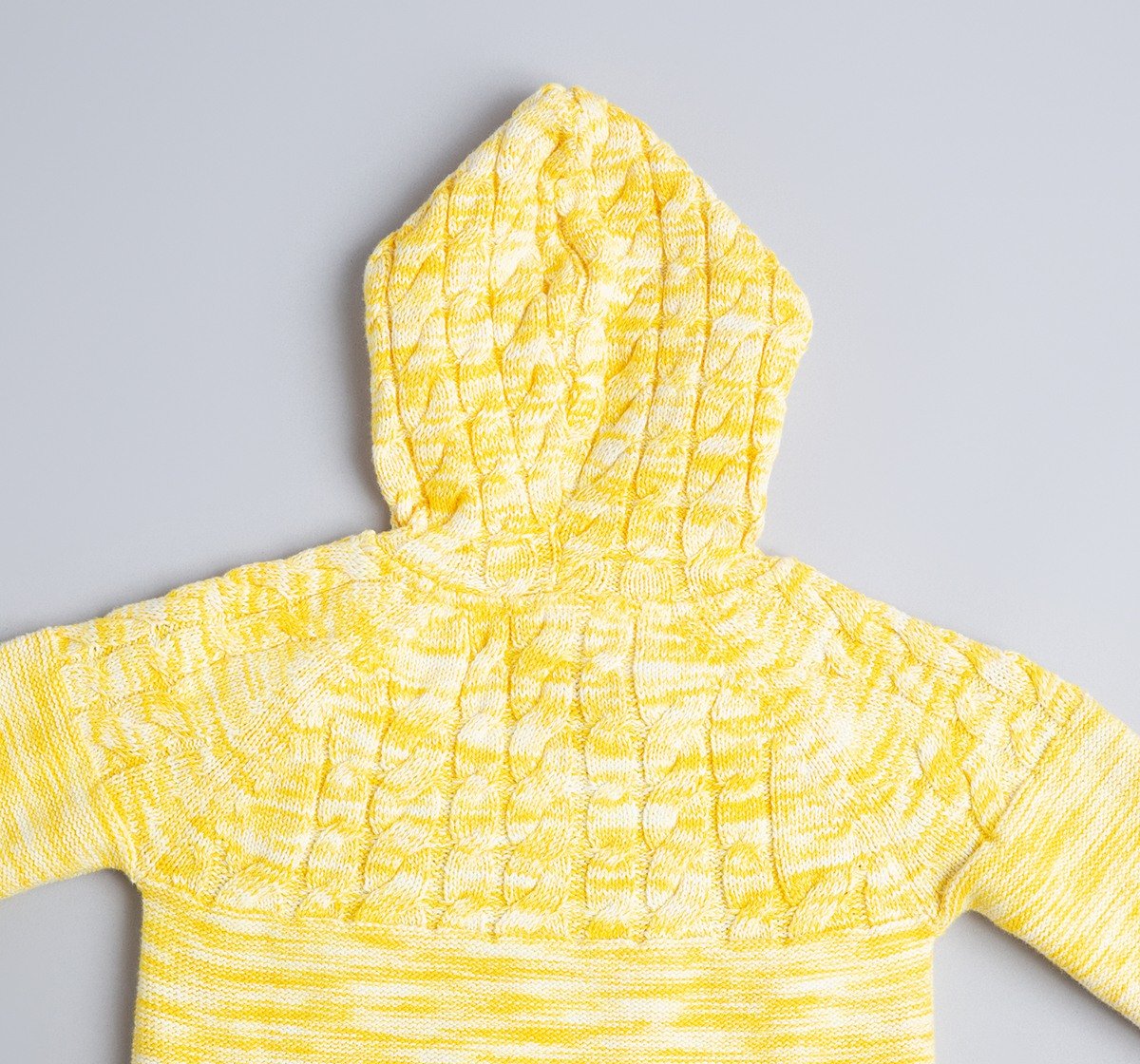 Baby Unisex Hooded Sweater With Cabling