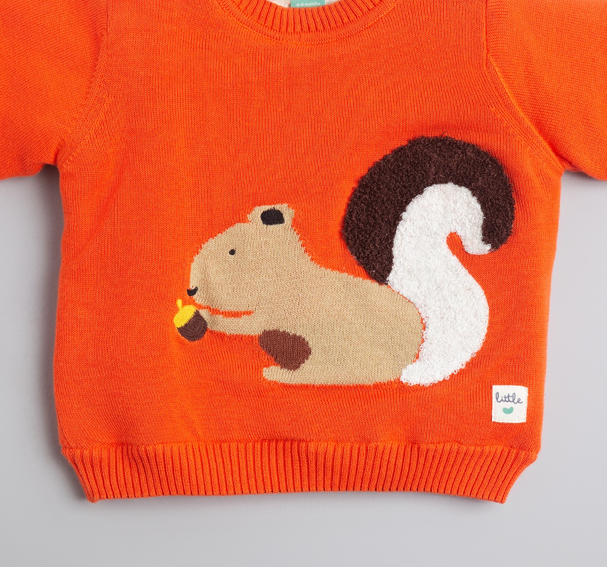 Baby Unisex Embroidered Sweater With Beanie