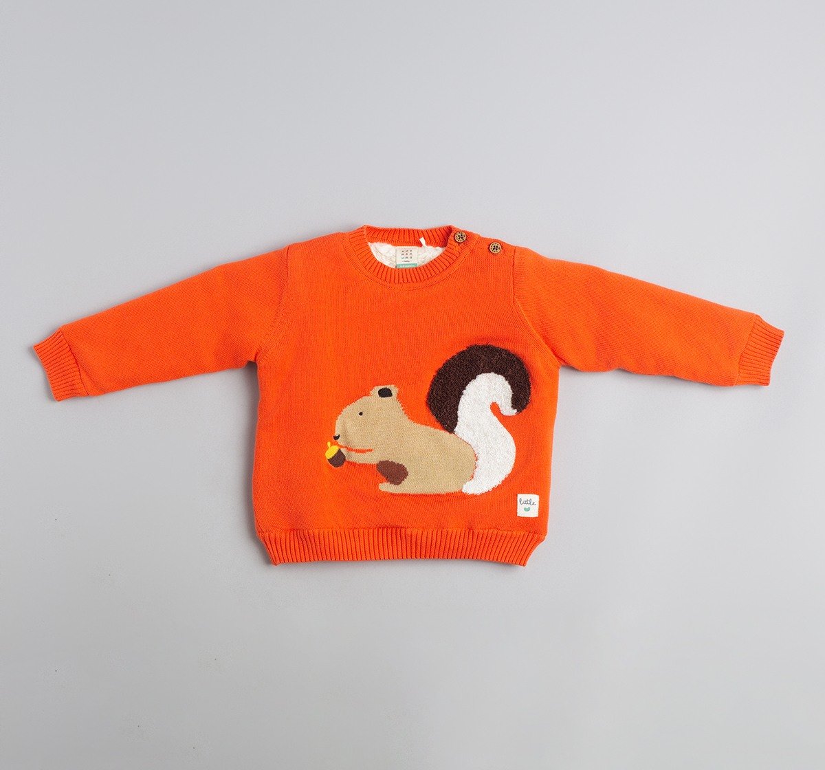 Baby Unisex Embroidered Sweater With Beanie