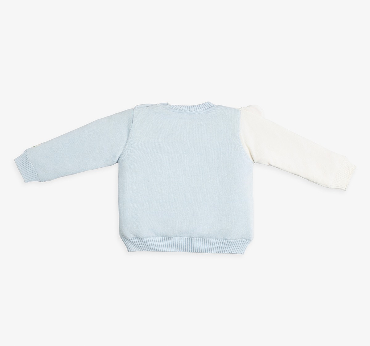 Baby Unisex Sweater With Intarsia & Beanie