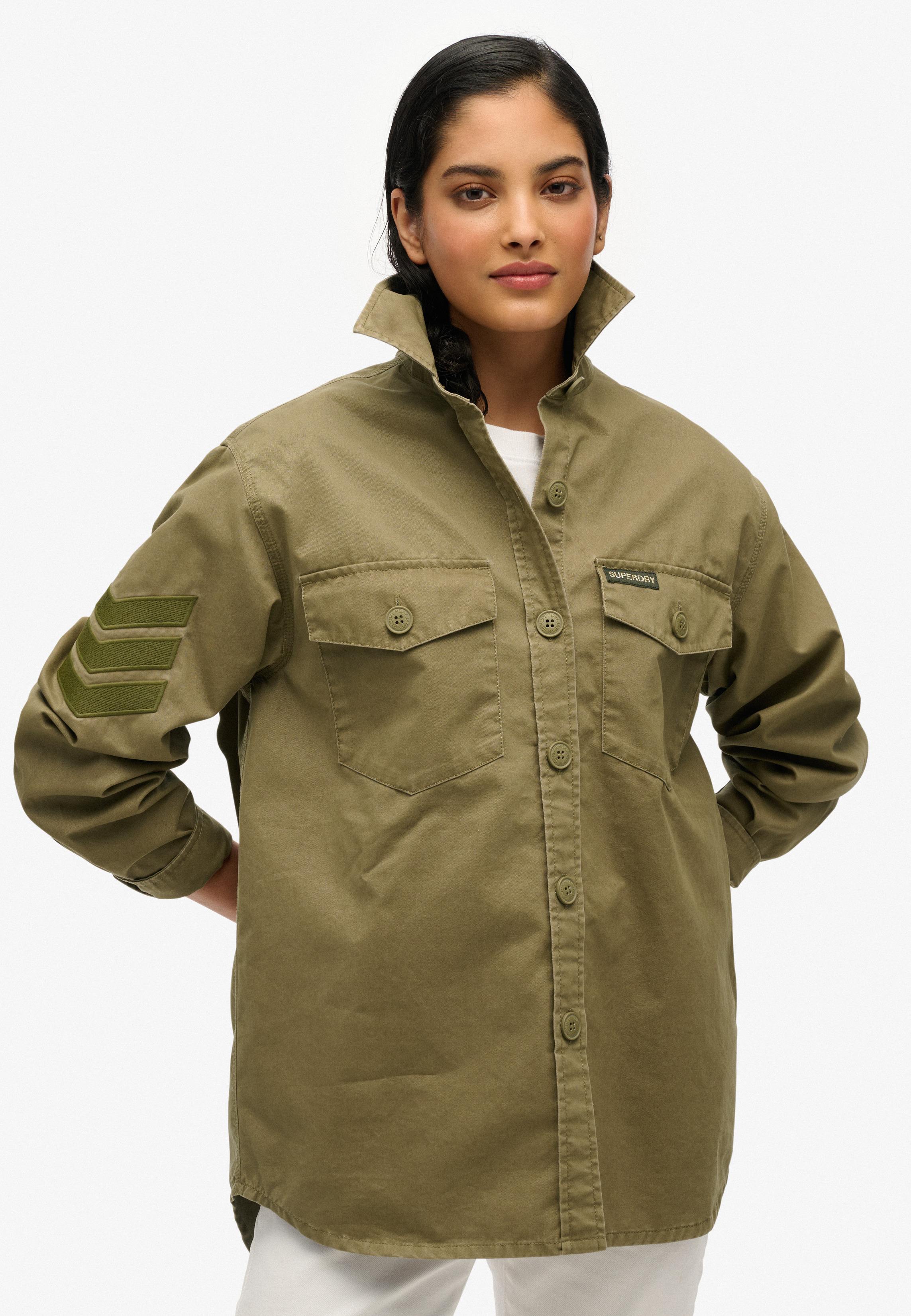 MILITARY EMB OVERSIZED SHIRT