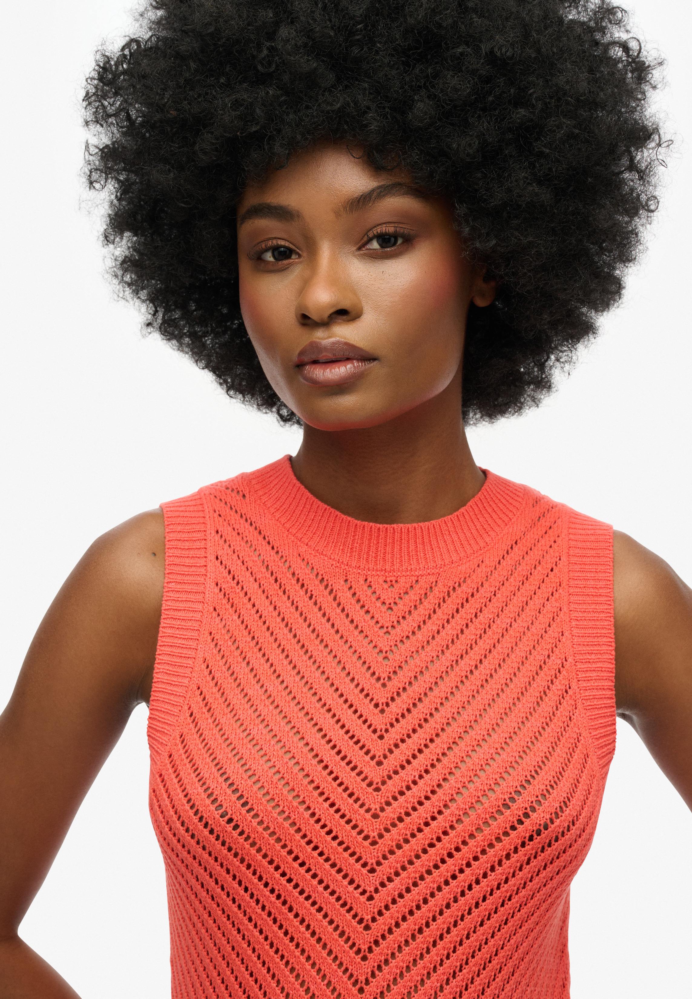 CHEVRON CROCHET MINI DRESS
