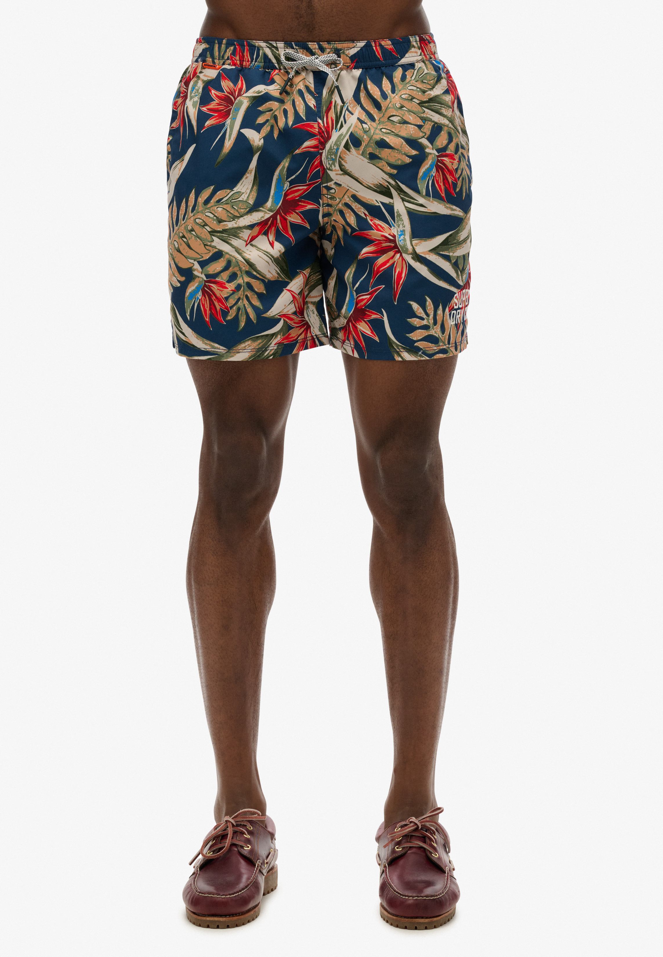HAWAIIAN PRINT 16 SWIM SHORT