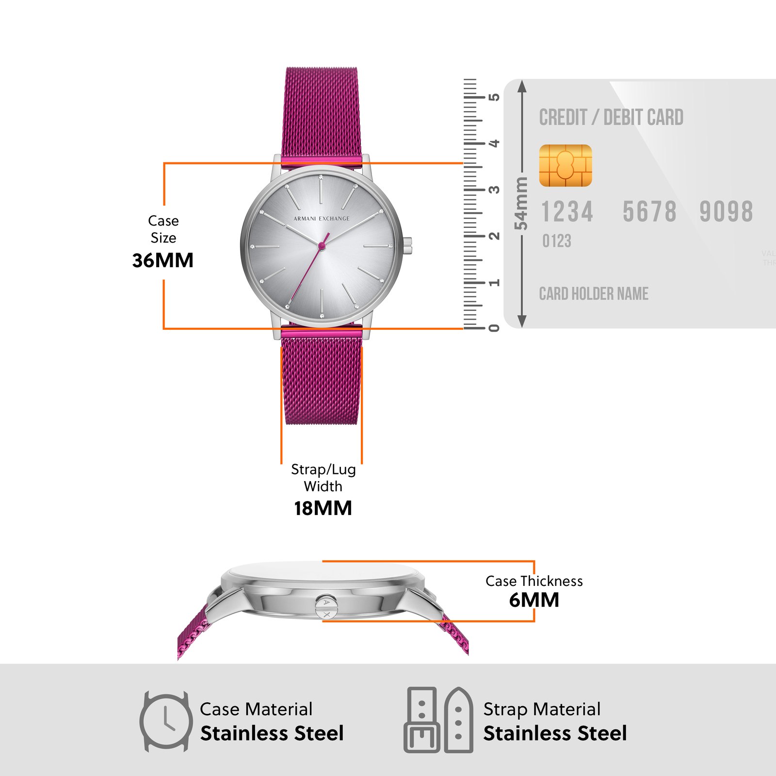 Armani Exchange Two Tone Watch AX5616I