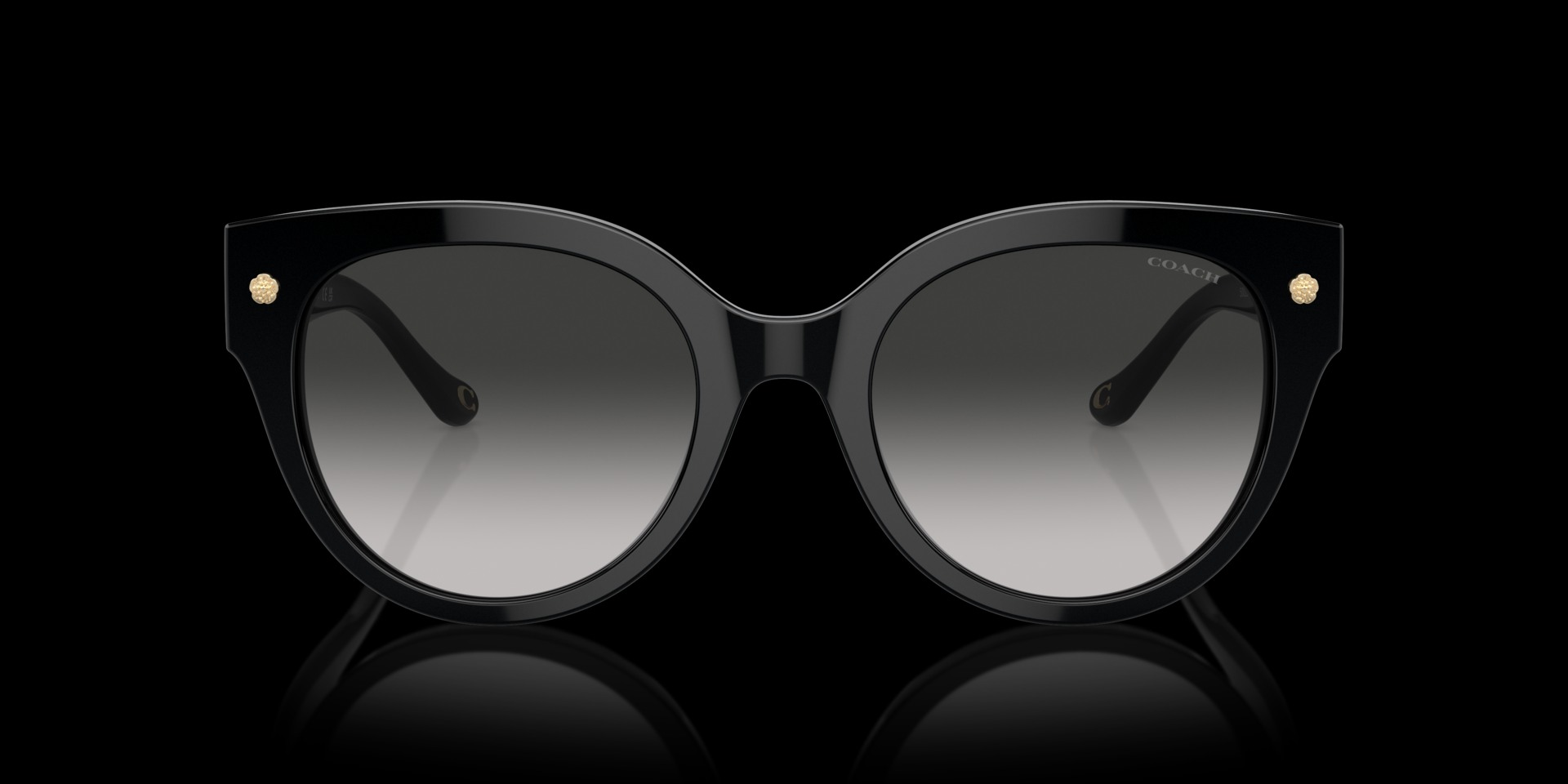 Coach Black Acetate Women Sunglass