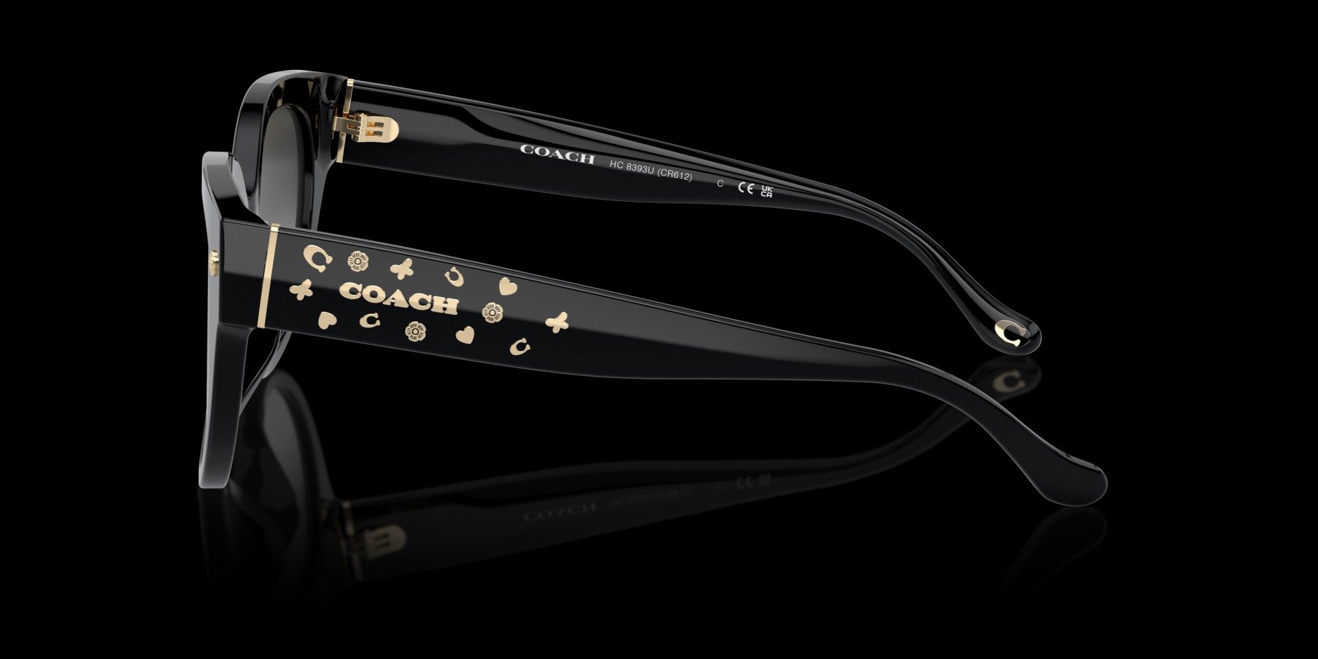 Coach Black Acetate Women Sunglass