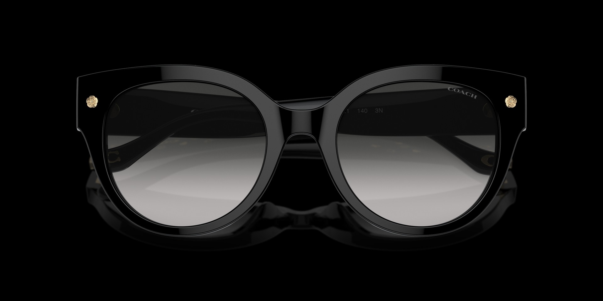 Coach Black Acetate Women Sunglass