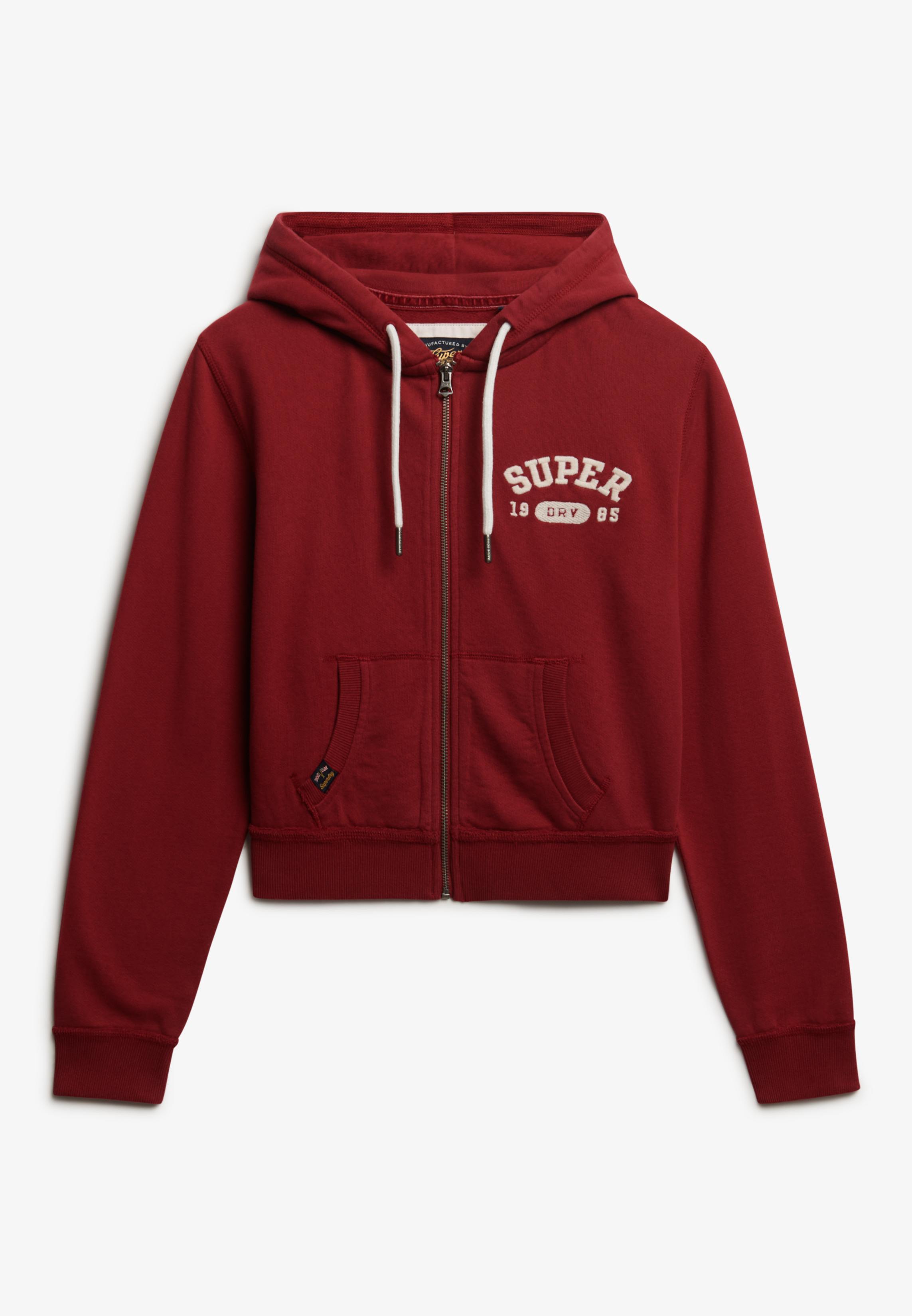 ATHLETIC RELAXED CROP ZIPHOOD