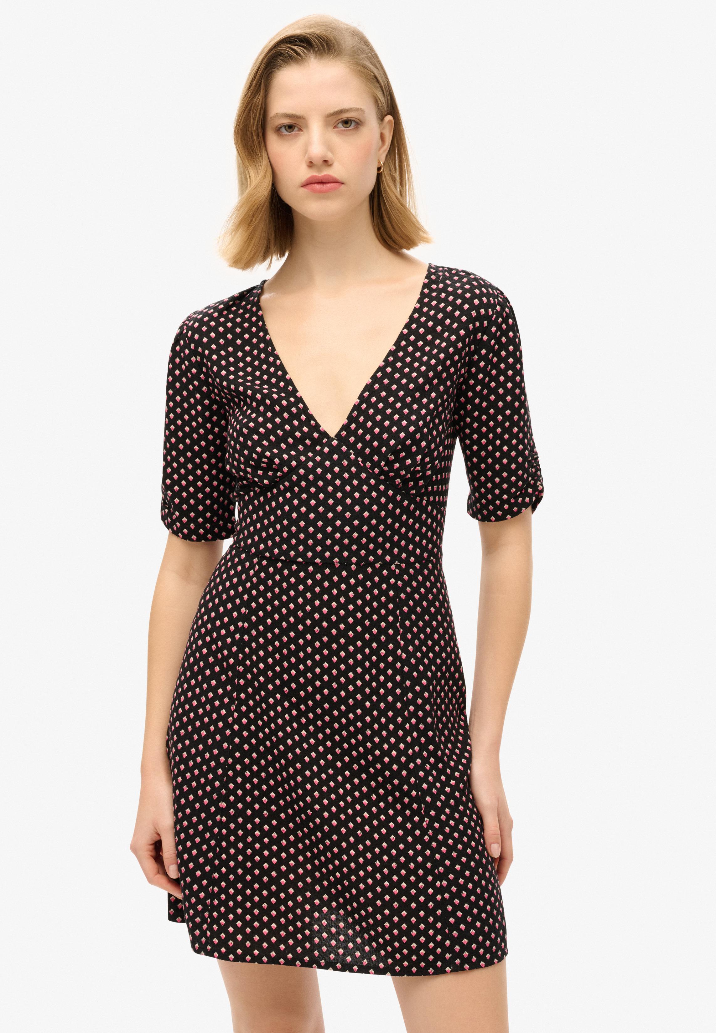 PRINTED SS MINI TEA DRESS
