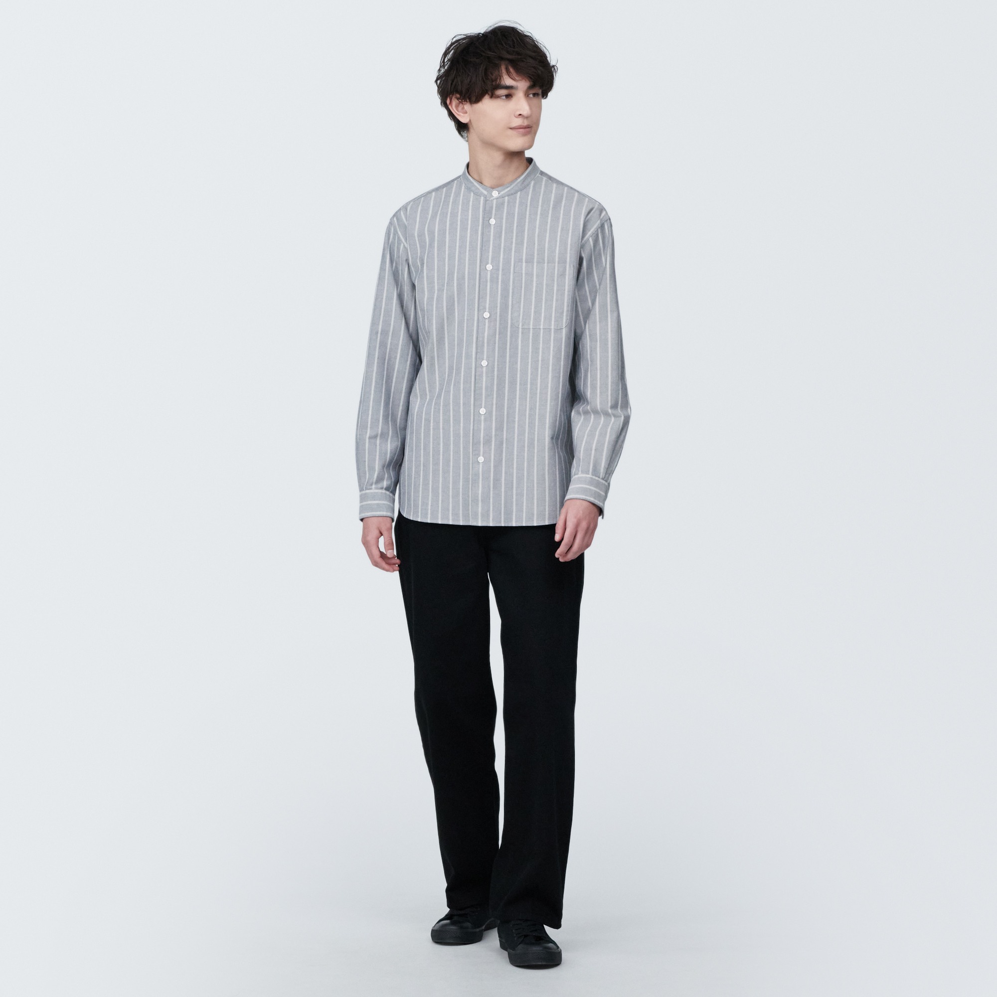 Washed oxford button down Long Sleeve shirt