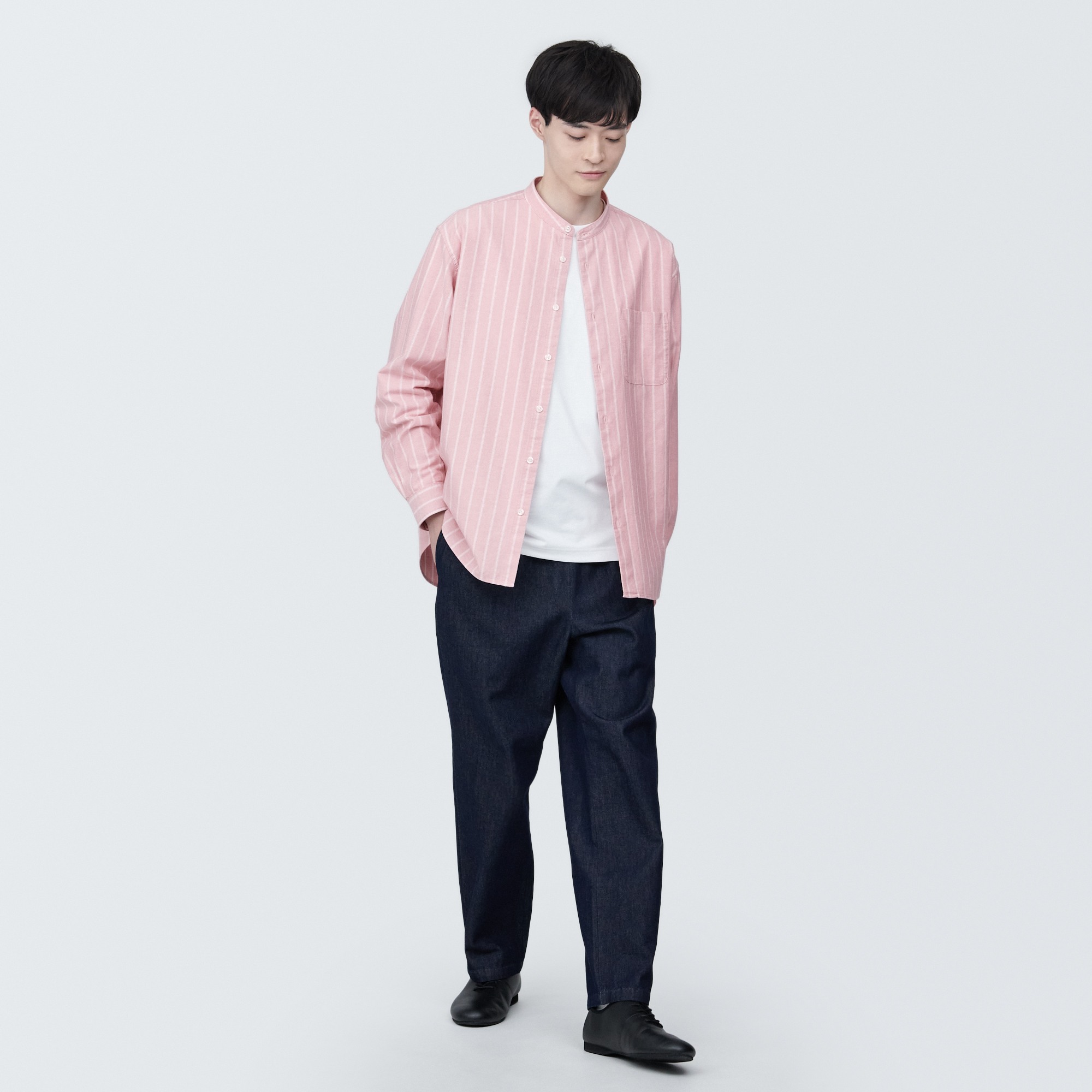 Washed oxford button down Long Sleeve shirt