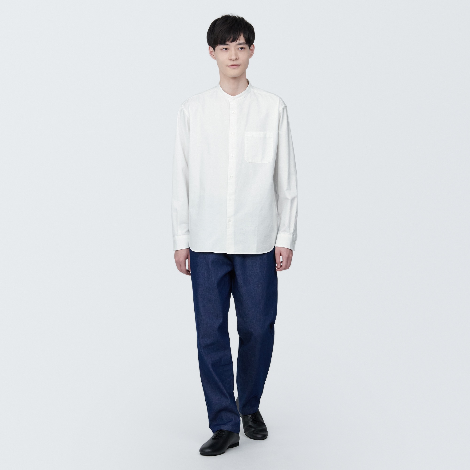 Washed oxford button down Long Sleeve shirt