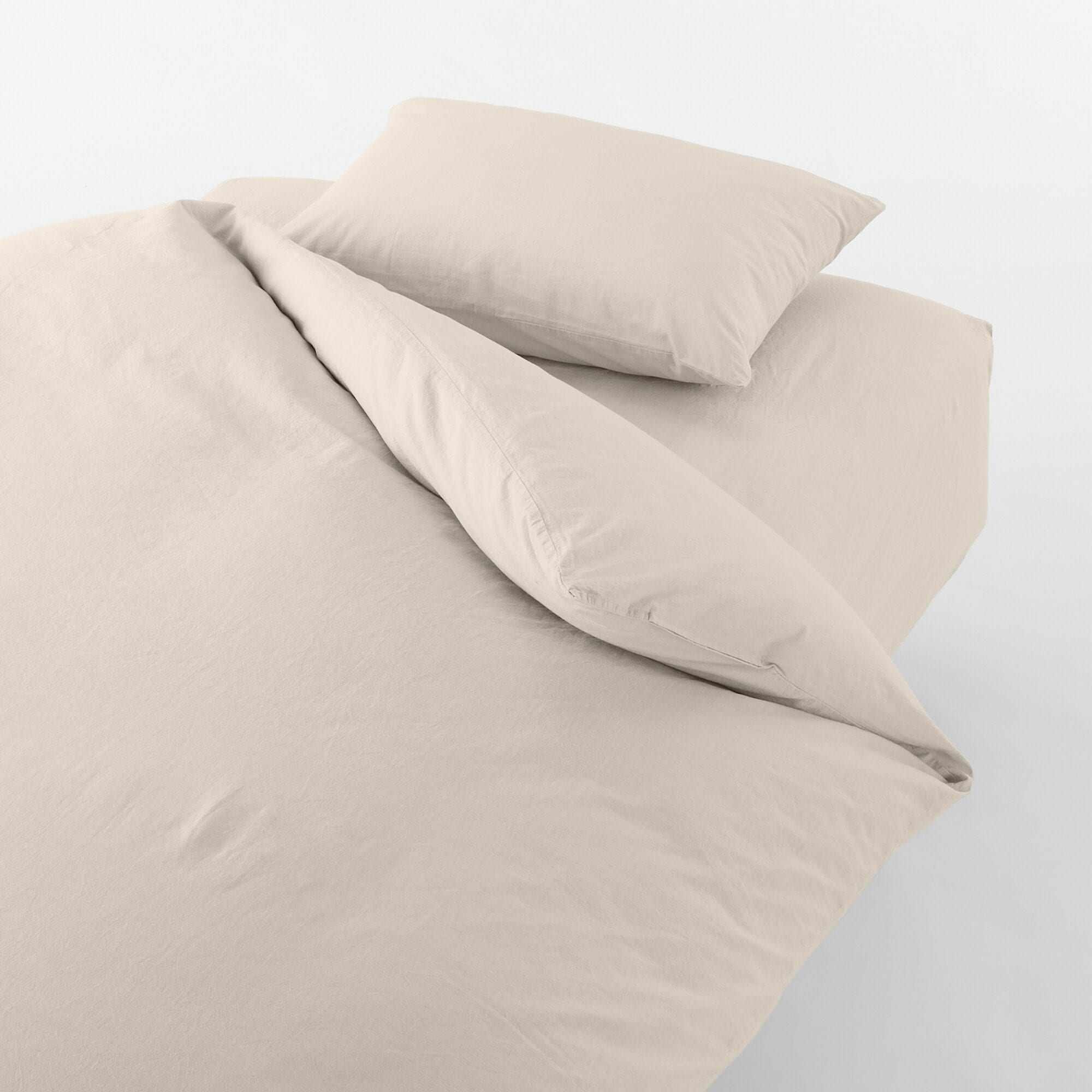 WASHED COTTON FITTED SHEET K