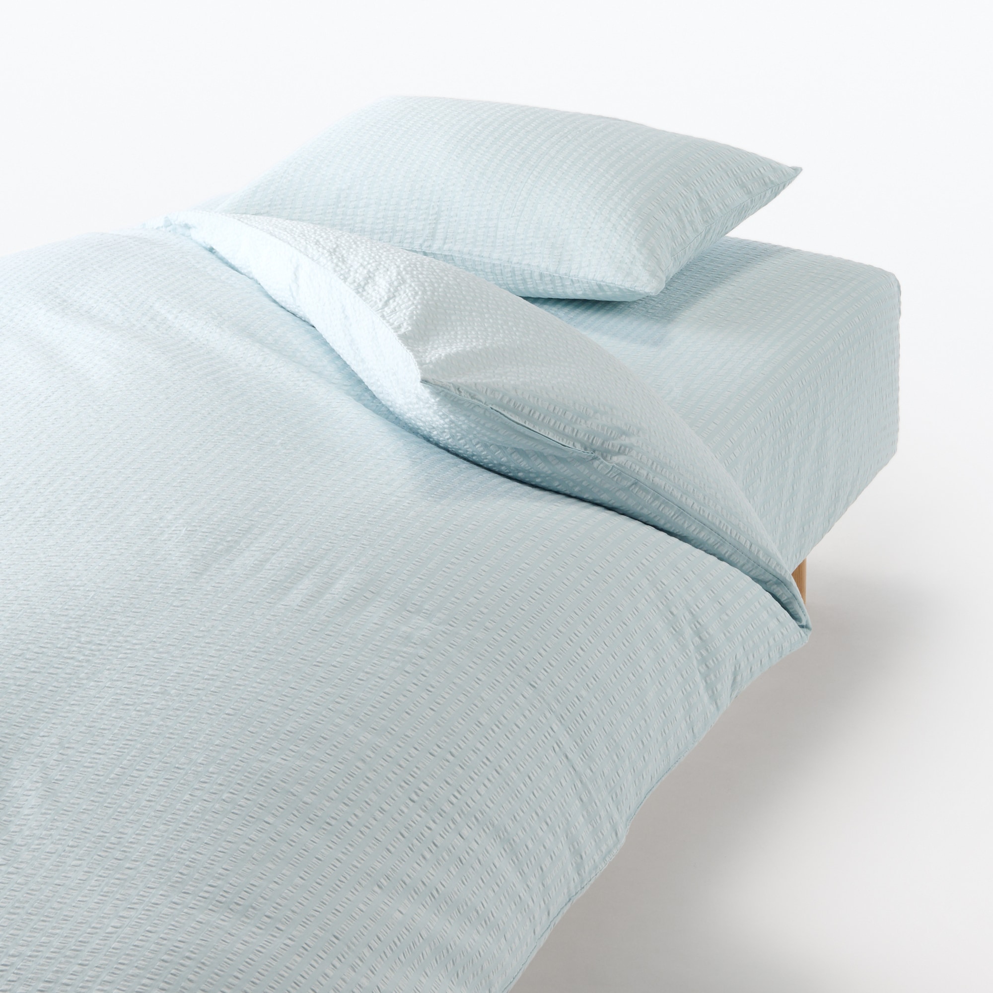 COTTON SEERSUCKER DUVET COVER Q