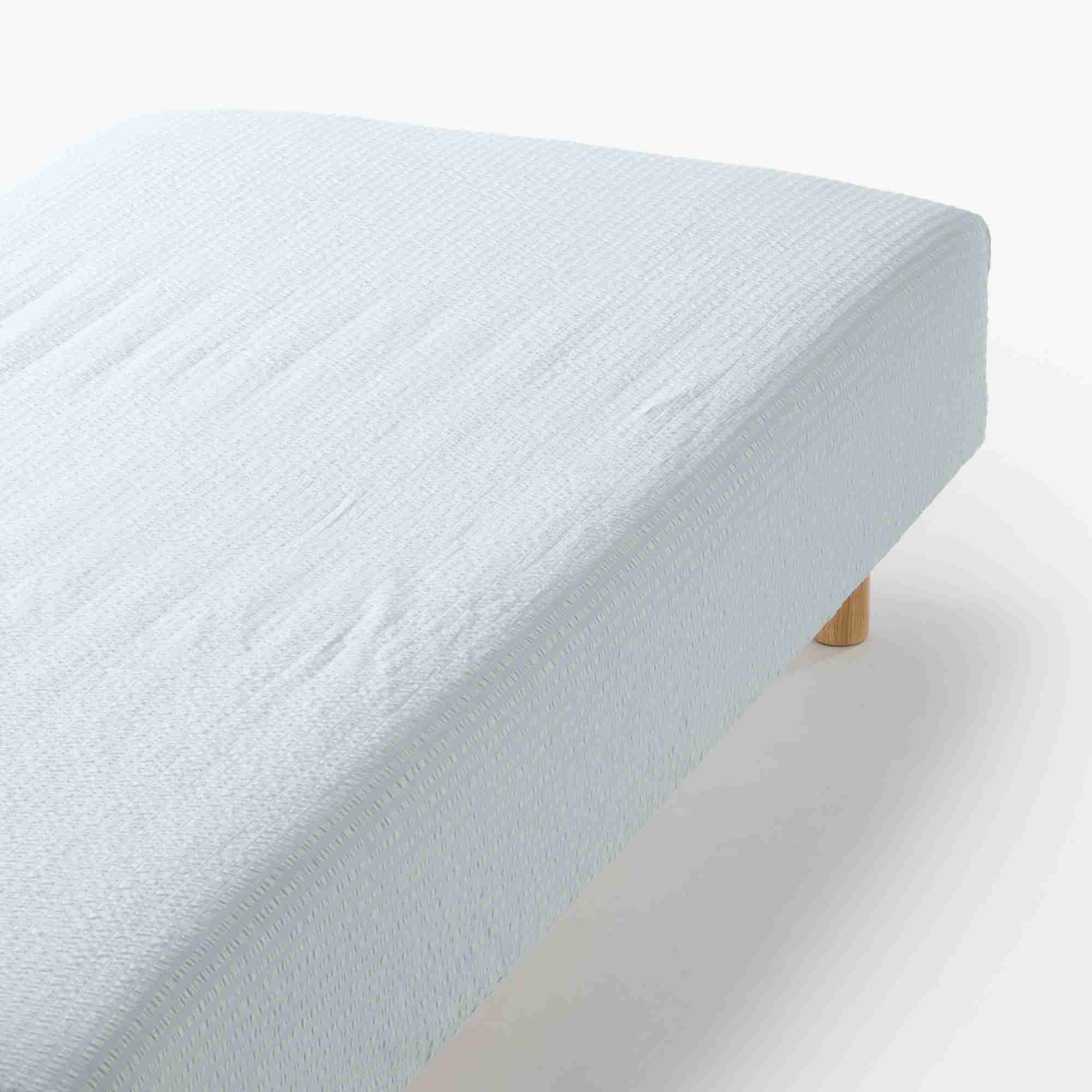 COTTON SEERSUCKER FITTED SHEET K