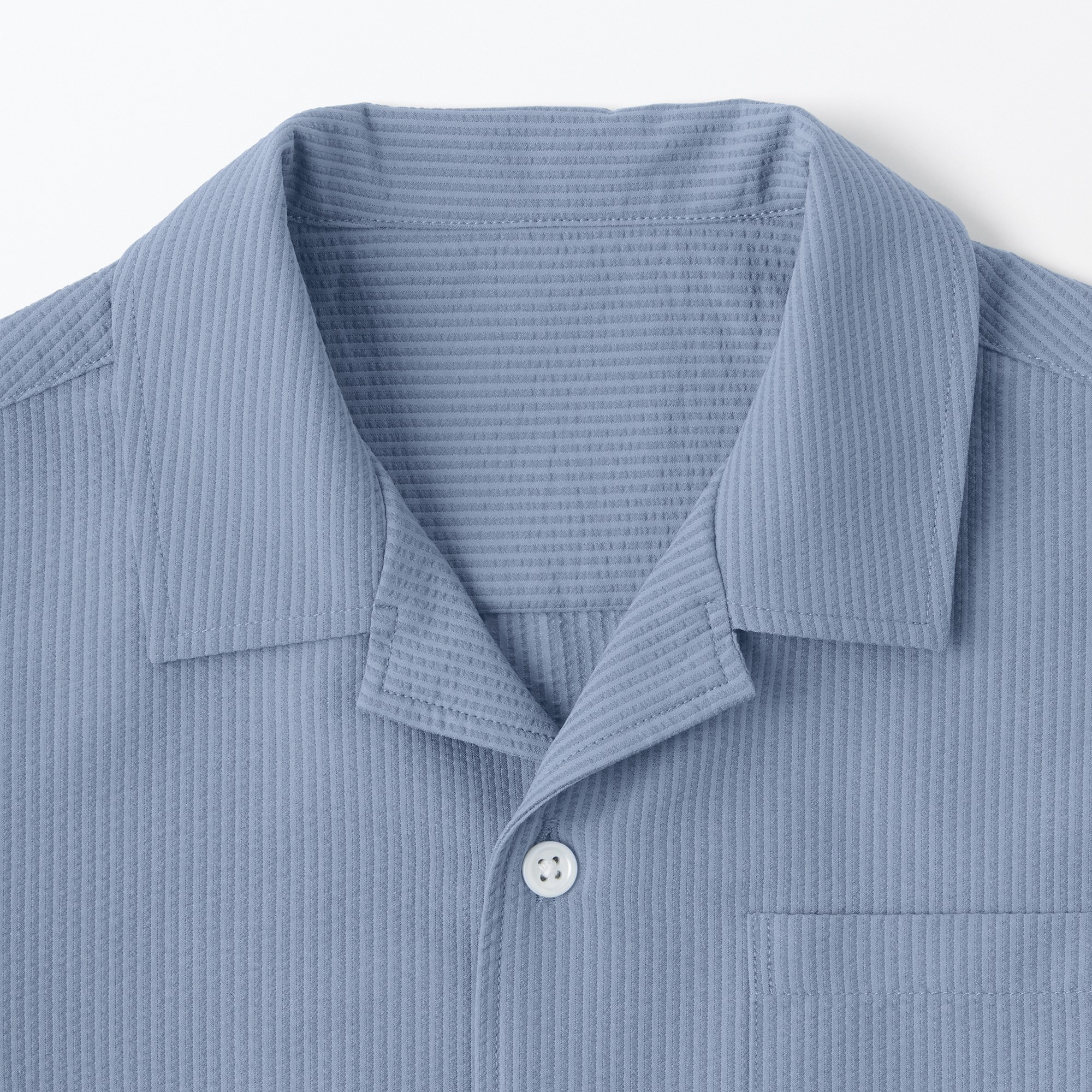 MUJI | Breathable seersucker woven shirt