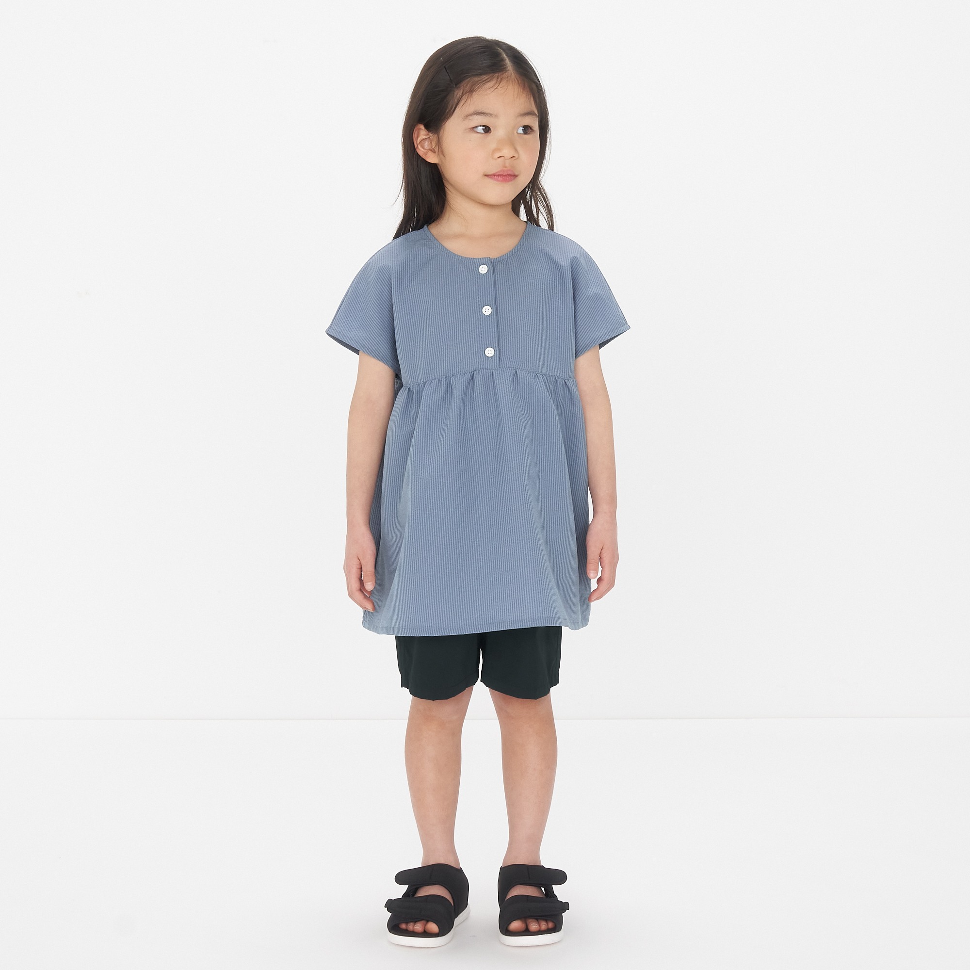 MUJI | Breathable seersucker woven tunic