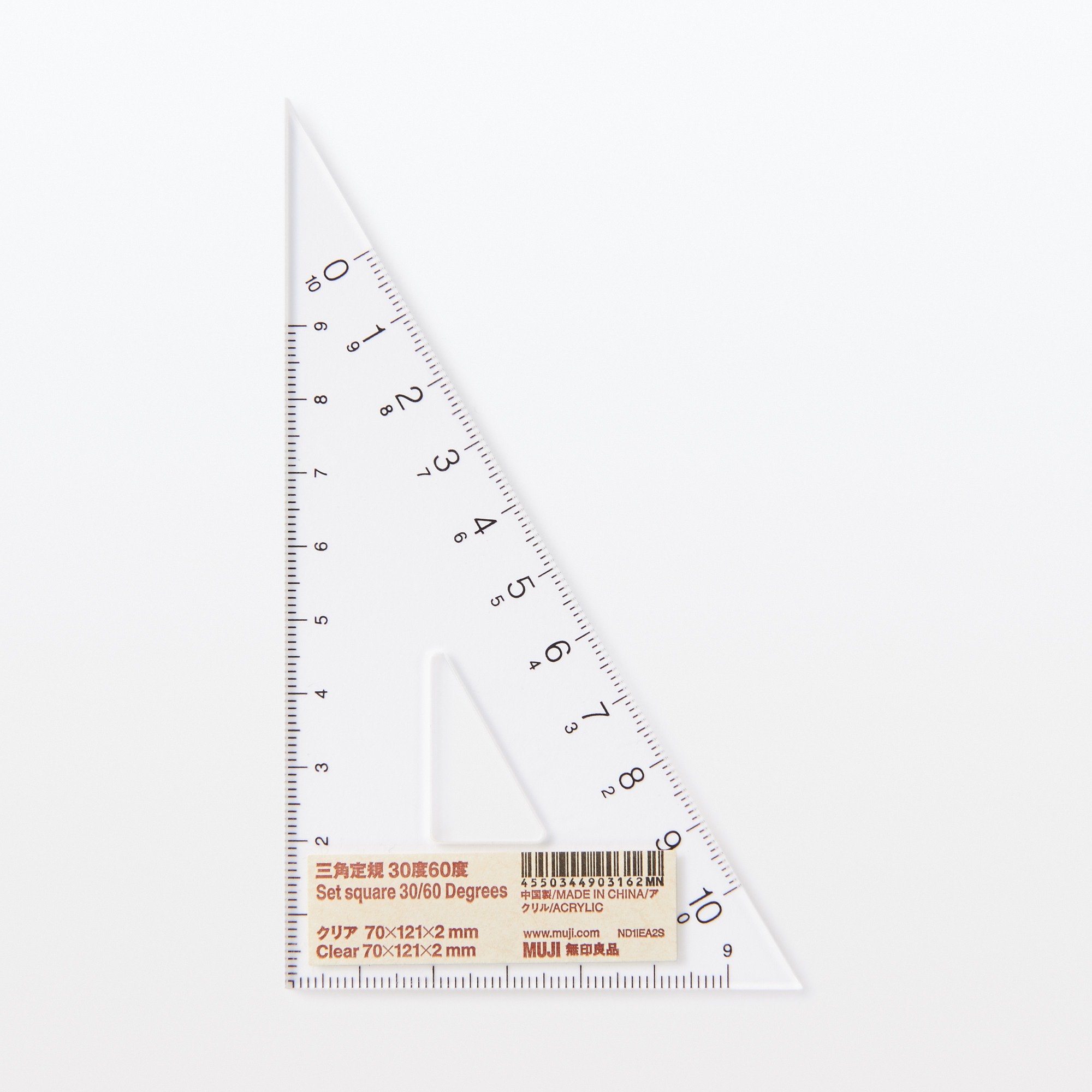 Acrylic set square 30/60 Degrees