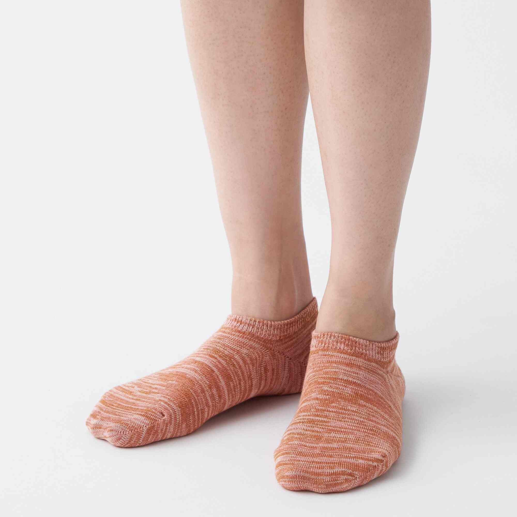MUJI | right Angle Excess yarn Sneaker-in socks Pack of 3