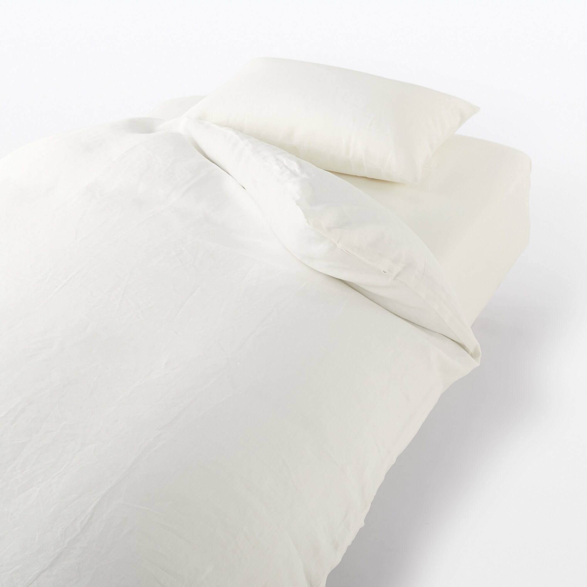 MUJI | LINEN PLAIN WEAVE  DUVET COVER  K