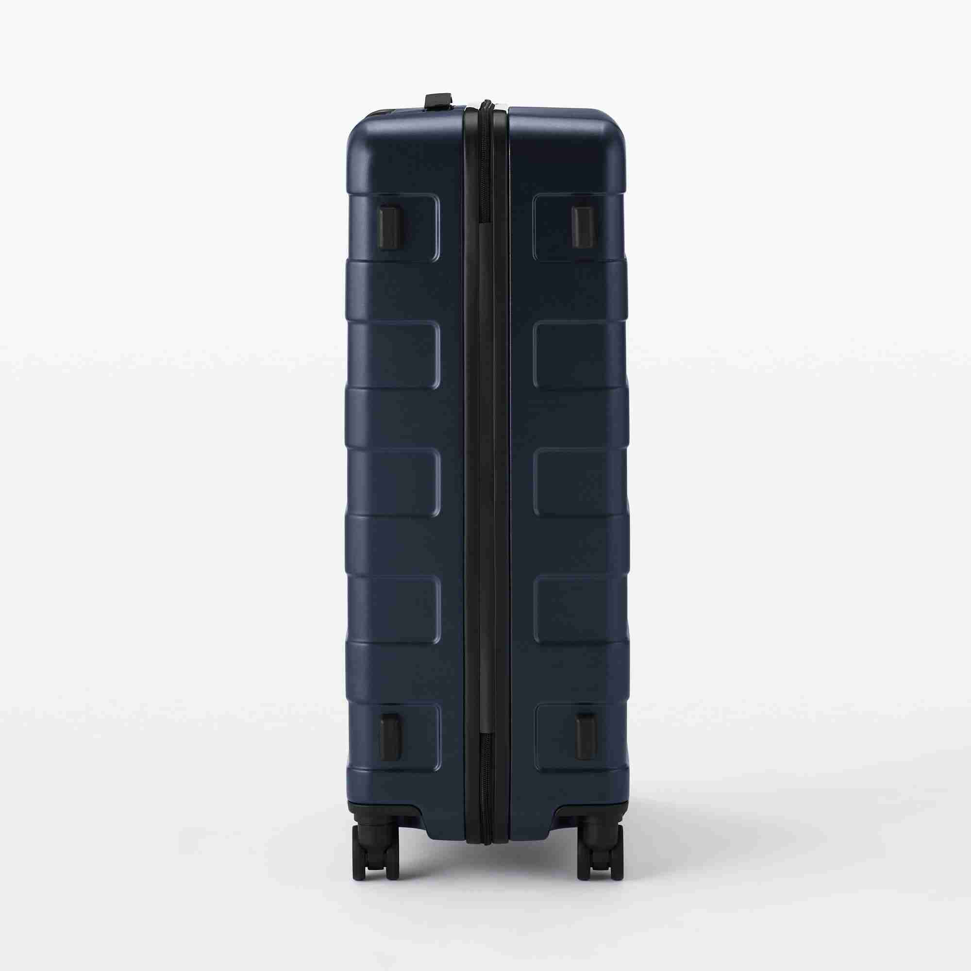 Free adjustable handle Hard carry-on suitcase (75L) Navy