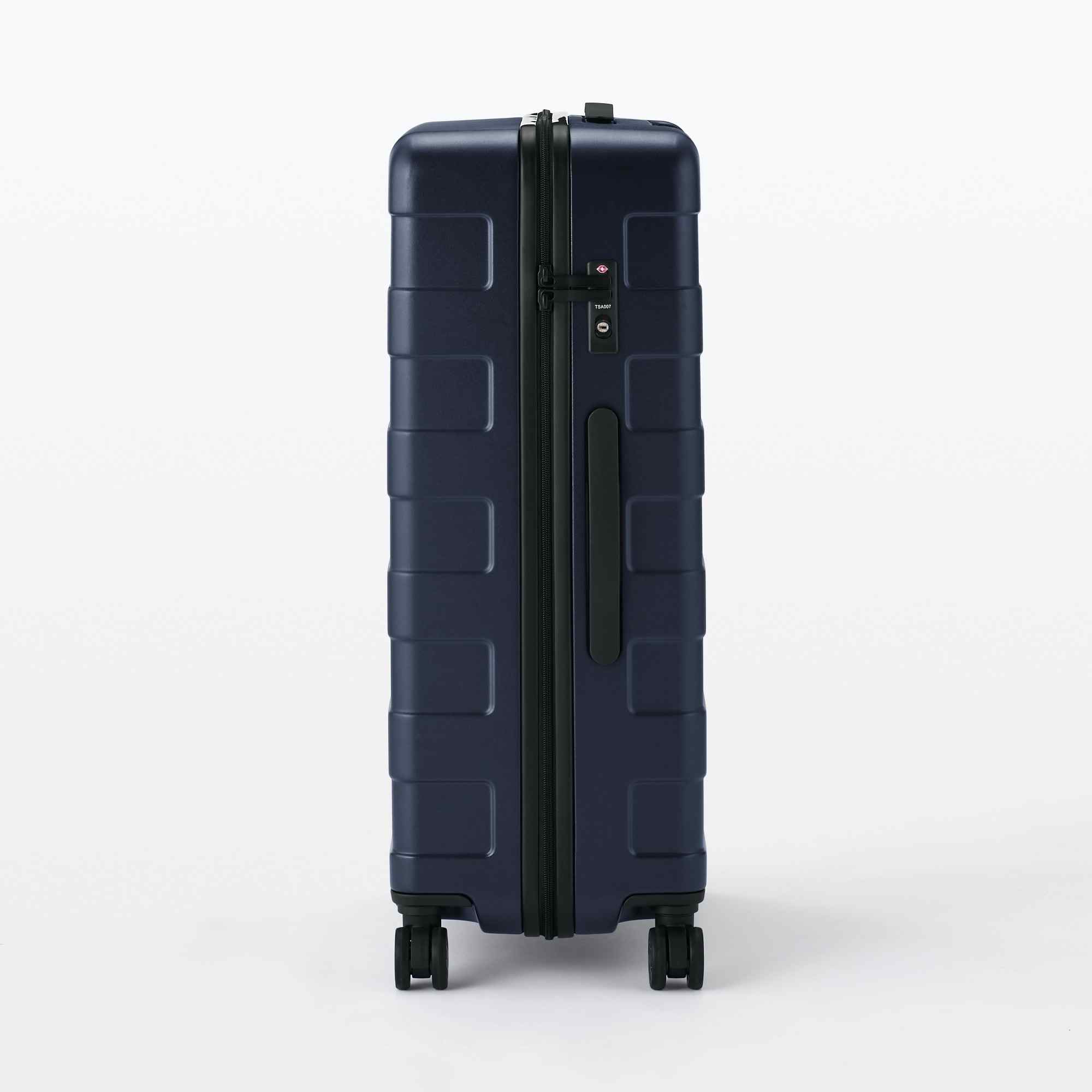 Free adjustable handle Hard carry-on suitcase (75L) Navy